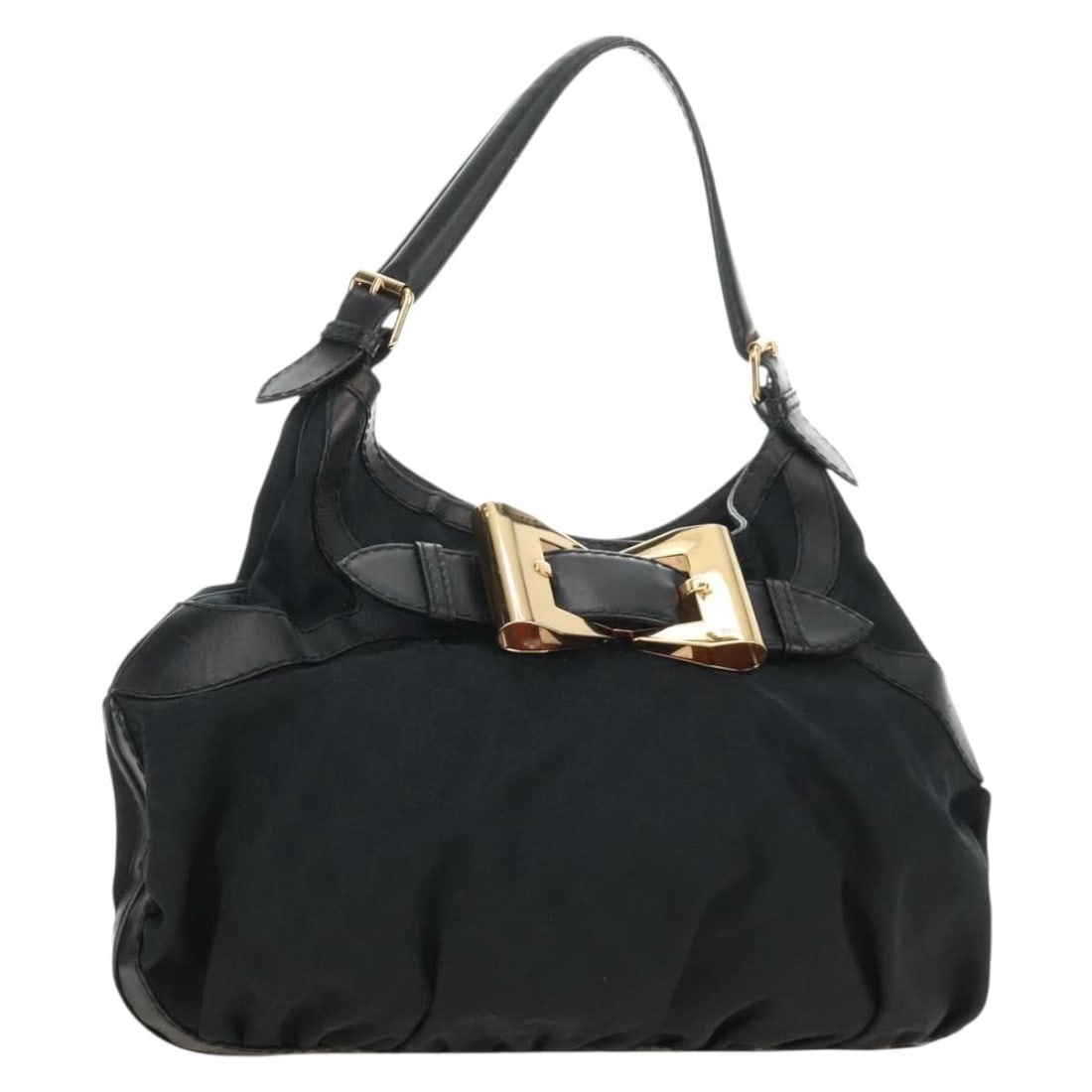 Gucci 189884 GG Canvas Shoulder Bag Black Gold Tone: Gucci 189884 GG Canvas Shoulder Bag Black Gold Tone Gucci shoulder bag in black and gold GG canvas with a slim profile and single shoulder strap. Includes the dust bag. This heavily used bag shows vis