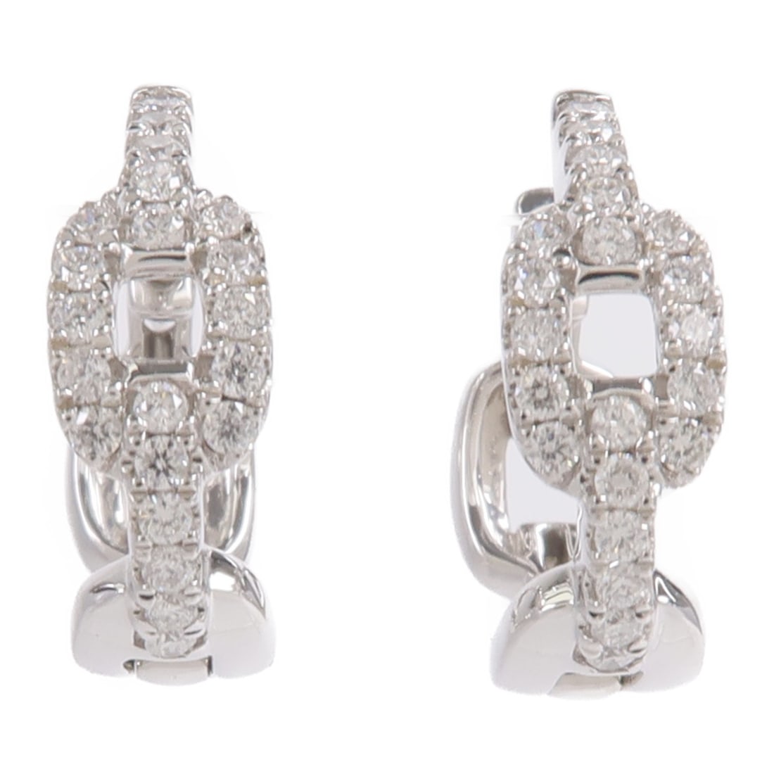 Pierced Diamond Earrings in 18K White Gold for Women (1 of 7)