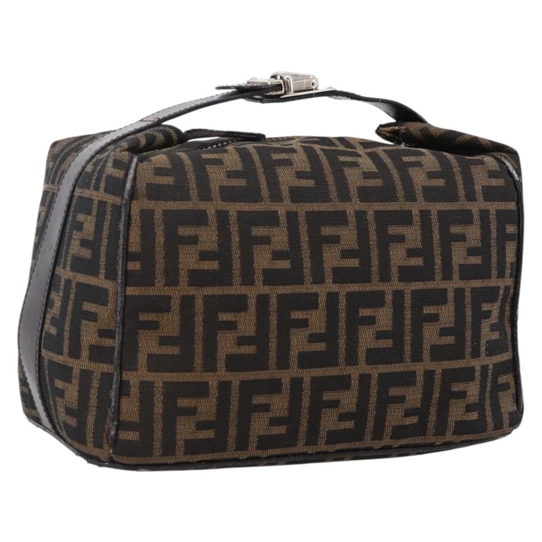 FENDI Zucca Canvas Womens Handbag in Black Brown: FENDI Zucca Canvas Womens Handbag in Black Brown Authentic FENDI handbag in black and brown Zucca canvas, made in Italy. This women's bag is offered without the original box or dust bag; only the item