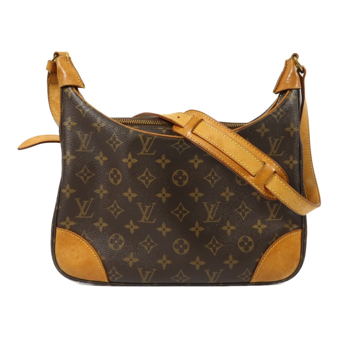 Louis Vuitton M51265 Boulogne PM 30 Monogram Shoulder Bag: Louis Vuitton M51265 Boulogne PM 30 Monogram Shoulder Bag Louis Vuitton Boulogne PM 30 shoulder bag in brown Monogram PVC coated canvas. This women's bag features a zip-fastened design, an adjustable 