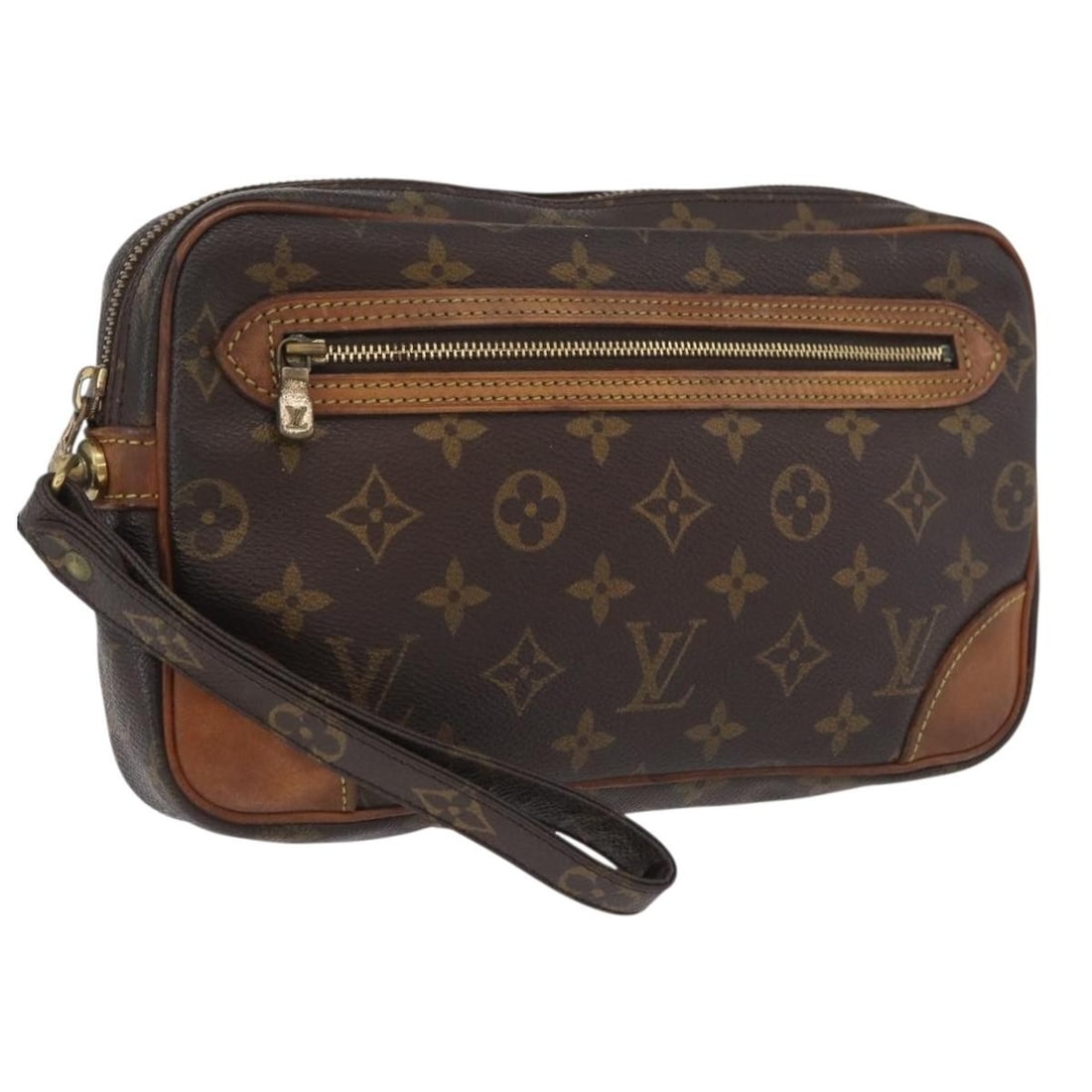Monogram Canvas Marly Dragonne GM Clutch by Louis Vuitton M51825: Monogram Canvas Marly Dragonne GM Clutch by Louis Vuitton M51825 This Louis Vuitton Monogram Marly Dragonne GM clutch bag features the classic monogram canvas exterior. The bag is designed for women a