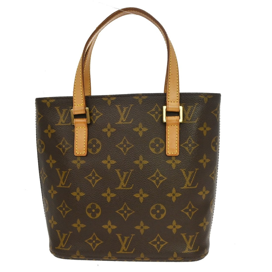 Louis Vuitton Vavin PM Monogram Canvas Tote Bag M51172: Louis Vuitton Vavin PM Monogram Canvas Tote Bag M51172 Vintage Louis Vuitton Vavin PM tote handbag in brown Monogram canvas with leather trim and double handles. This open-top medium tote features an 