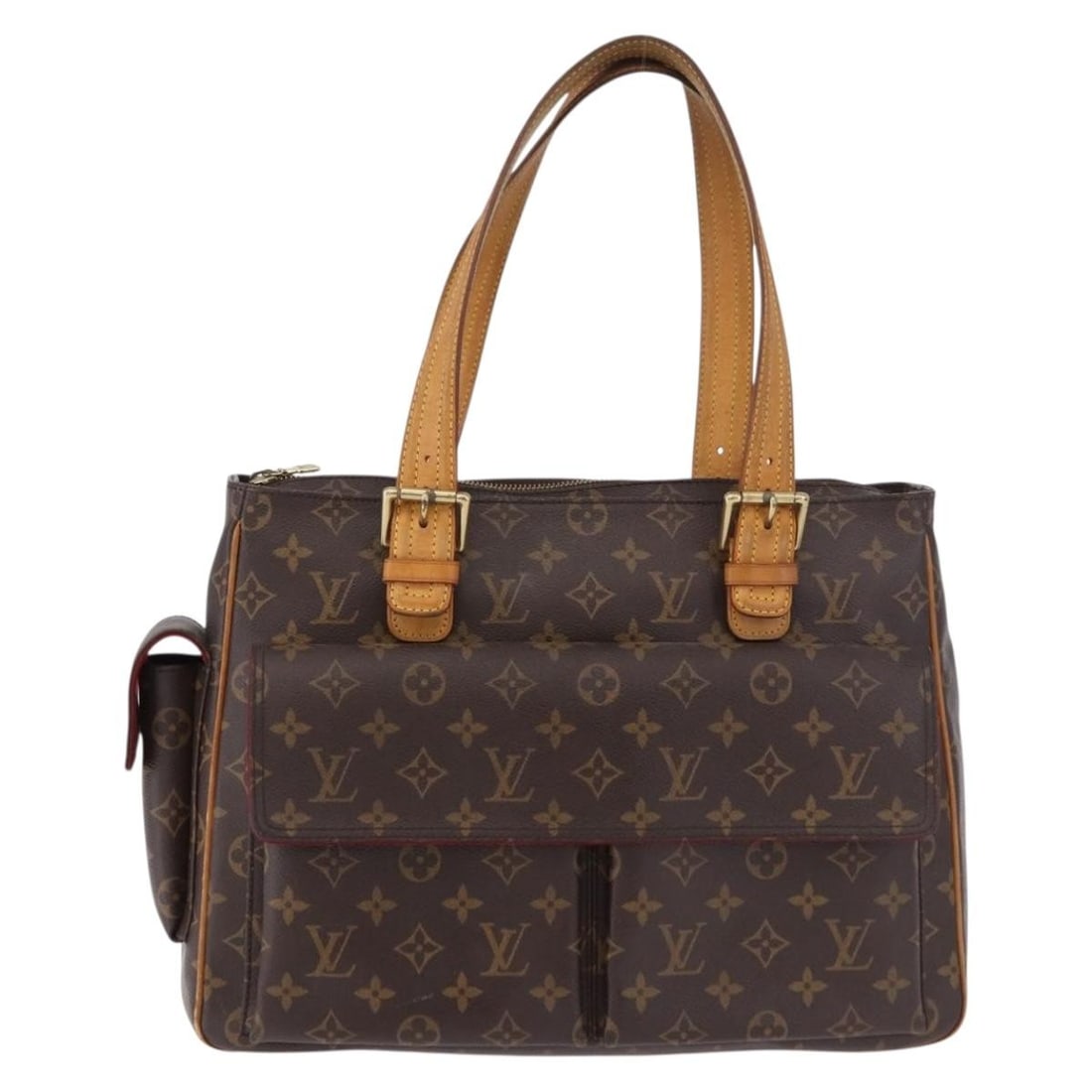 Louis Vuitton Multipli Cite Brown Canvas Shoulder Bag: Louis Vuitton Multipli Cite Brown Canvas Shoulder Bag Louis Vuitton Multipli Cite handbag in brown monogram canvas, made in France. The bag is described as worn and in good condition, with light wear 