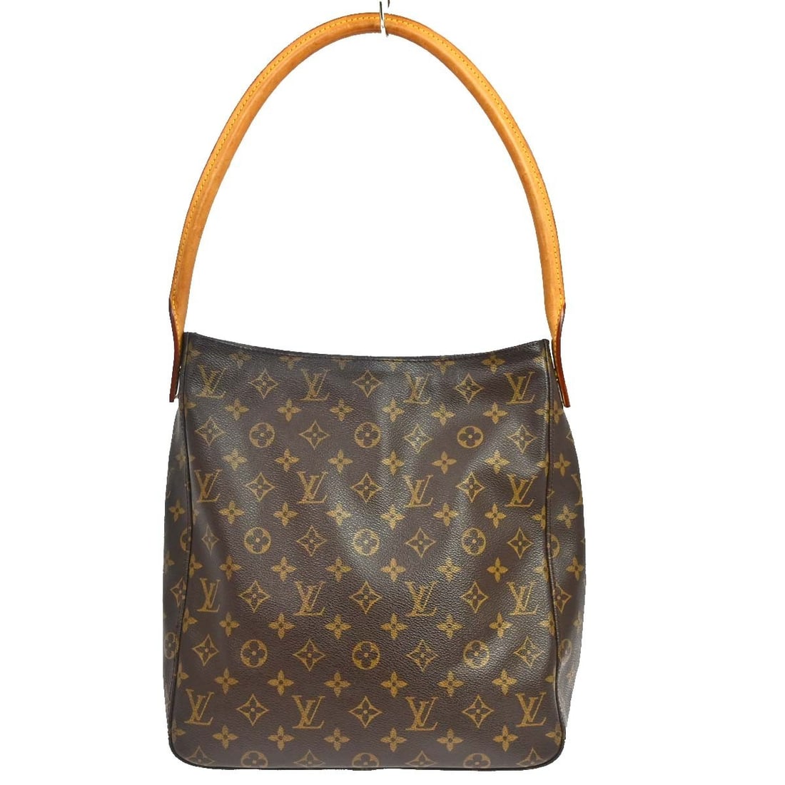 Louis Vuitton Monogram Looping shoulder bag in brown canvas: Louis Vuitton Monogram Looping shoulder bag in brown canvas Louis Vuitton Monogram Looping handbag in brown canvas. Made in Spain, this piece is in good condition with visible wear. The exterior leath