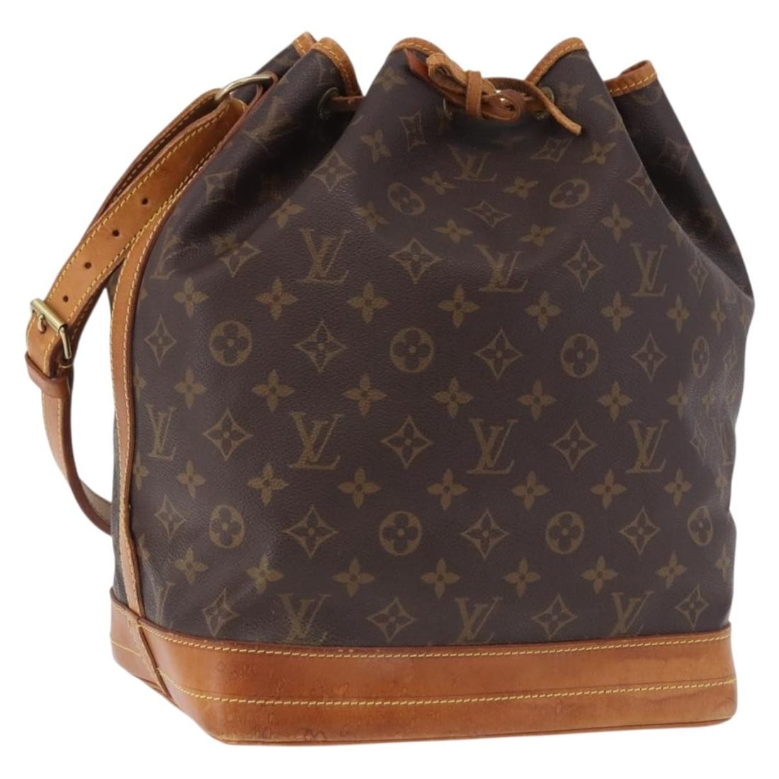 Louis Vuitton M42224 Noe Monogram Canvas Shoulder Bag: Louis Vuitton M42224 Noe Monogram Canvas Shoulder Bag Louis Vuitton Noe shoulder bag in Monogram canvas with an adjustable shoulder strap. Made in France, this bag is offered in heavily used condition