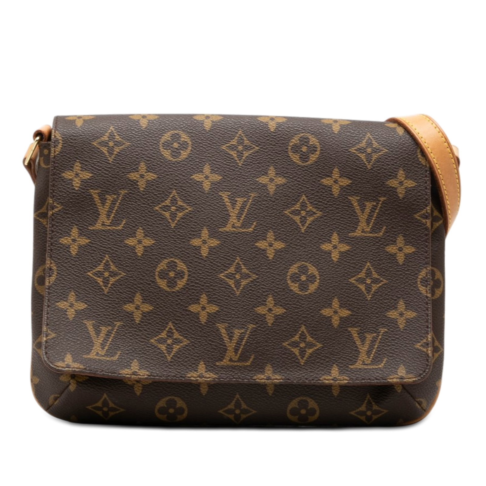 Louis Vuitton Musette Tango Monogram Shoulder Bag: Louis Vuitton Musette Tango Monogram Shoulder Bag Louis Vuitton Monogram Musette Tango Short Strap bag in brown monogram canvas with vachetta leather trim and a vachetta leather shoulder strap. It fea