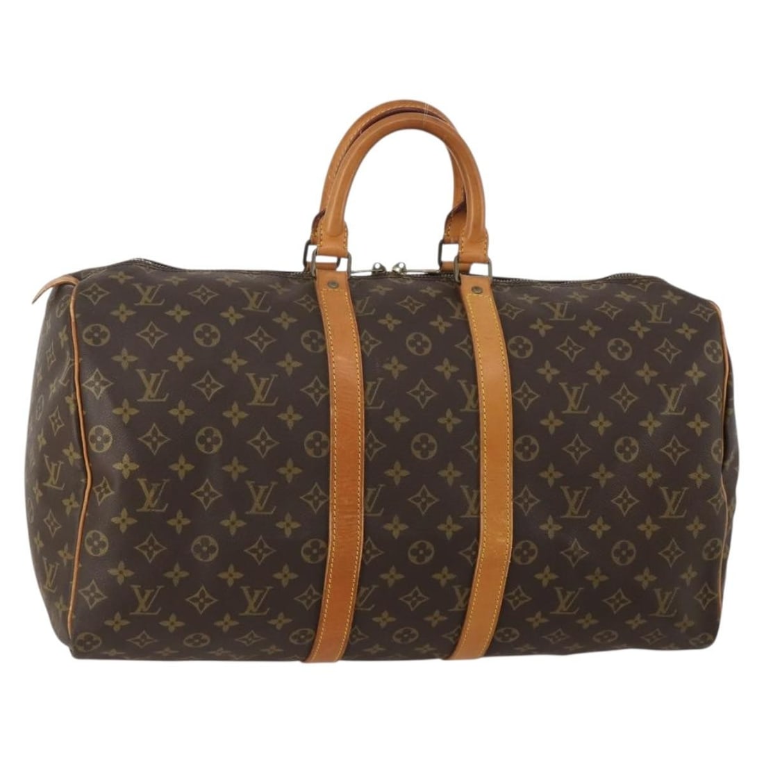 Louis Vuitton M41426 Keepall 50 Monogram Canvas Boston Bag: Louis Vuitton M41426 Keepall 50 Monogram Canvas Boston Bag Louis Vuitton Keepall 50 Boston bag in Monogram canvas, model M41426, made in France. This women's bag is offered without the original box or