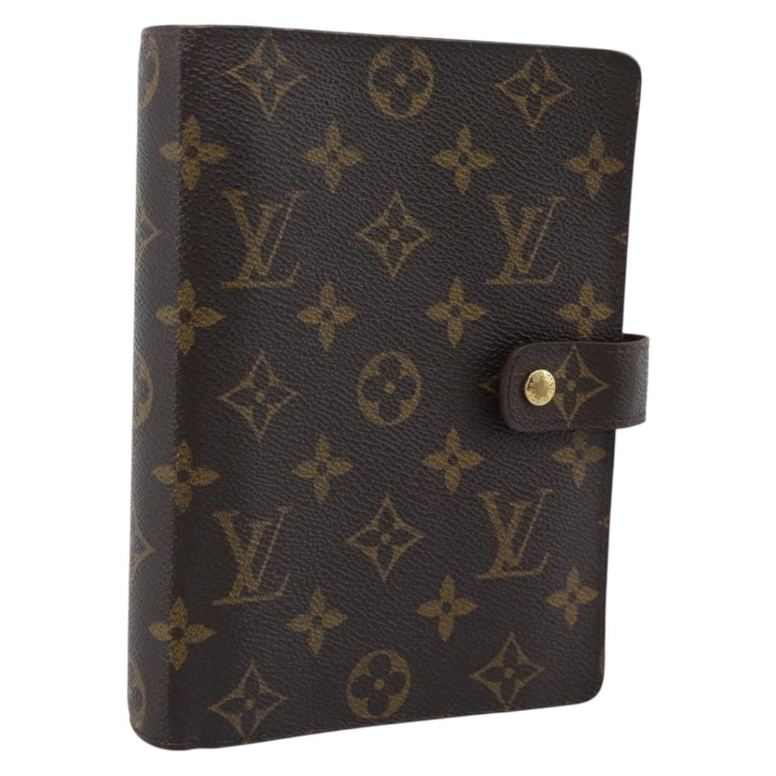 Louis Vuitton R20105 Monogram Canvas MM Agenda Planner Cover: Louis Vuitton R20105 Monogram Canvas MM Agenda Planner Cover Louis Vuitton Monogram Agenda MM day planner cover in Monogram canvas, made in France. This pre-owned cover shows heavy use with visible we