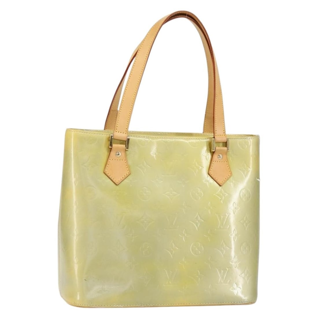 LOUIS VUITTON Monogram Vernis Houston Hand Bag Gris M91053 with Dust Bag: LOUIS VUITTON Monogram Vernis Houston Hand Bag Gris M91053 with Dust Bag This LOUIS VUITTON Monogram Vernis Houston Hand Bag in Gris is a stylish and sophisticated accessory crafted in Spain. Made fro