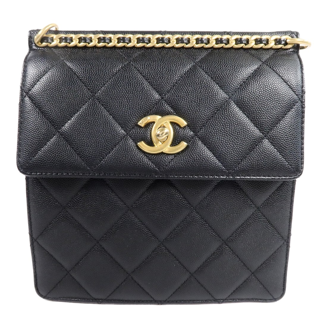 CHANEL AS4189 Calfskin Rucksack Backpack Black CC Chain GHW (1 of 16)