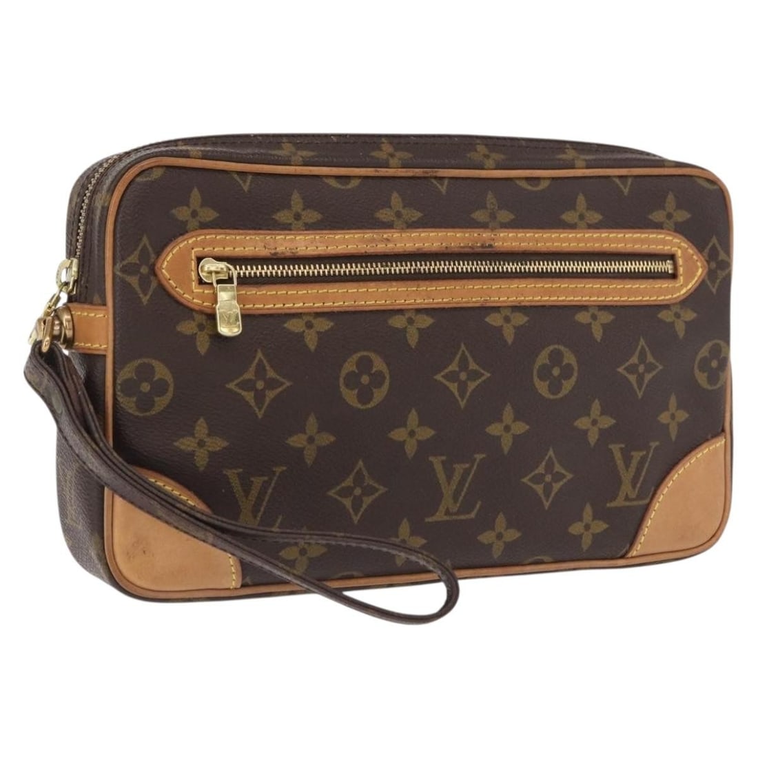 Louis Vuitton Marly Dragonne GM Monogram Canvas Clutch Bag M51825: Louis Vuitton Marly Dragonne GM Monogram Canvas Clutch Bag M51825 This Louis Vuitton Monogram Marly Dragonne GM Clutch Bag is crafted from signature monogram canvas and features a classic monogram col