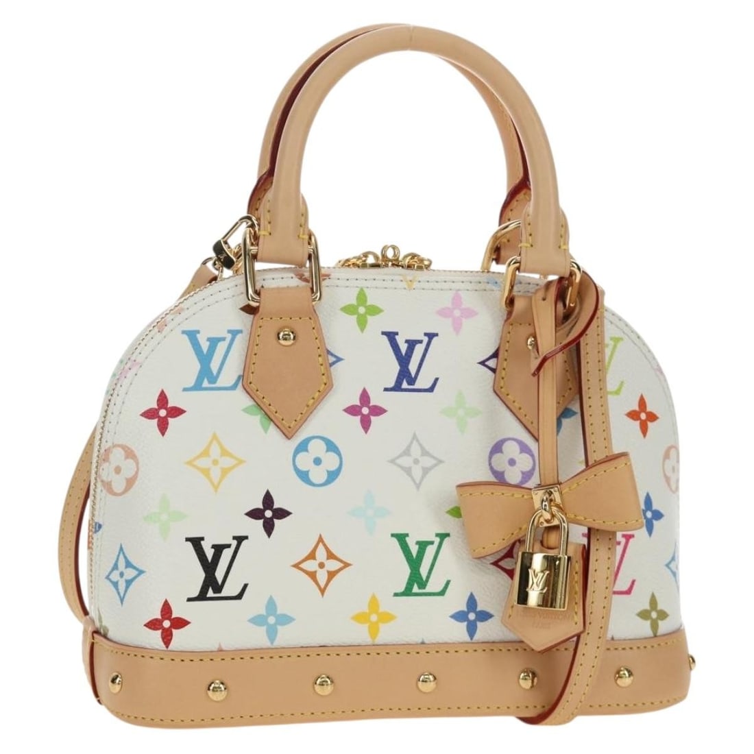 Louis Vuitton M13078 Alma BB 2way Monogram Canvas Handbag White: Louis Vuitton M13078 Alma BB 2way Monogram Canvas Handbag White Louis Vuitton Alma BB 2-way handbag in Monogram Canvas with a white monogram exterior. Made in France, this women's bag includes a dust 