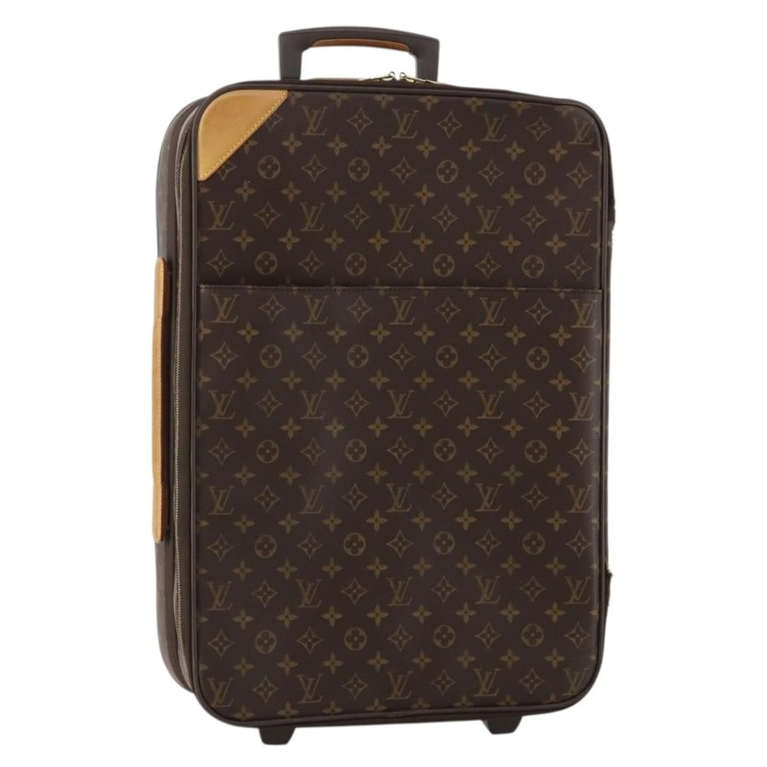 Louis Vuitton Pegas 55 Monogram Canvas Rolling Suitcase M23294: Louis Vuitton Pegas 55 Monogram Canvas Rolling Suitcase M23294 Louis Vuitton Pegas 55 suitcase in Monogram canvas. This heavily used piece shows notable wear throughout, including loss of shape, rubbi