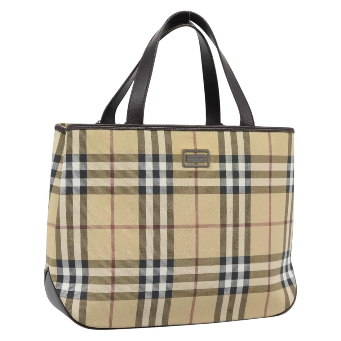 Burberry Beige Nova Check PVC Leather Handbag (1 of 18)