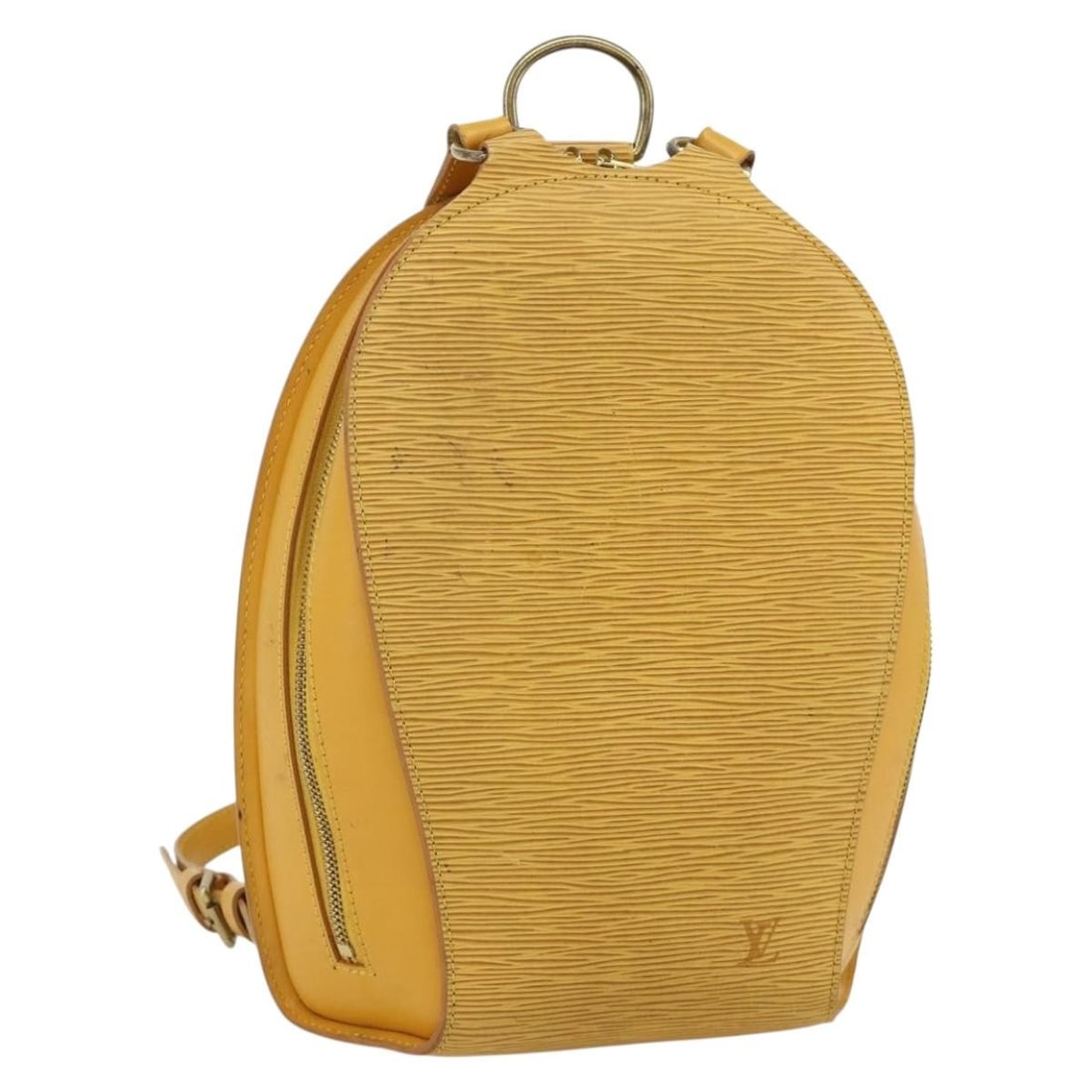 Louis Vuitton M52239 Mabillon Yellow Epi Leather Backpack: Louis Vuitton M52239 Mabillon Yellow Epi Leather Backpack Louis Vuitton Mabillon backpack in yellow Epi leather. This women's backpack was made in France and shows heavy use consistent with Rank C con