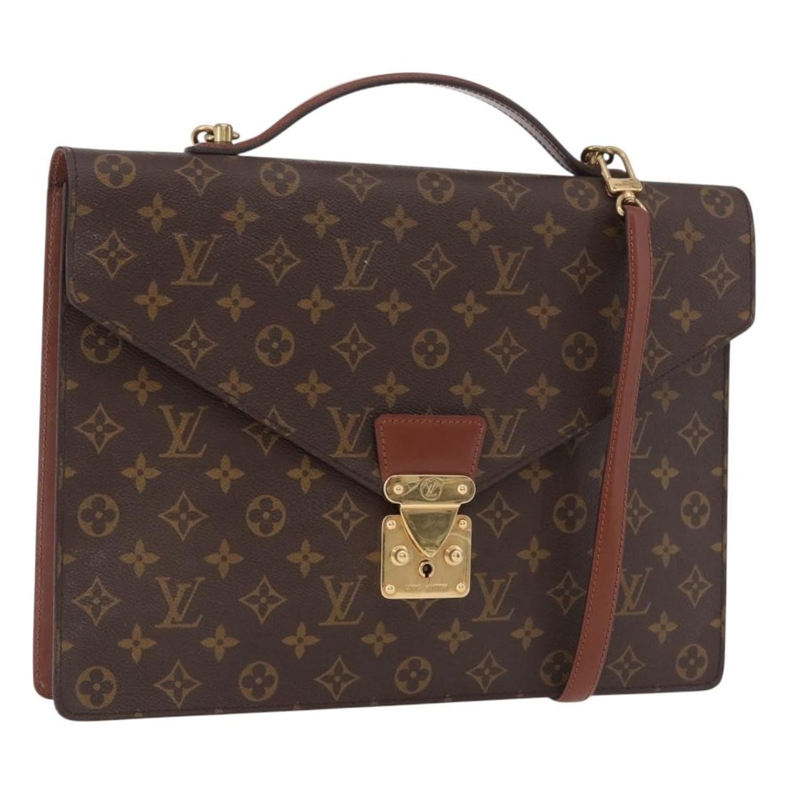 Louis Vuitton M53338 Porte Documents Bandouliere Monogram Business Bag: Louis Vuitton M53338 Porte Documents Bandouliere Monogram Business Bag Louis Vuitton Porte Documents Bandouliere business bag in Monogram canvas. This women's bag includes two keys and a shoulder stra