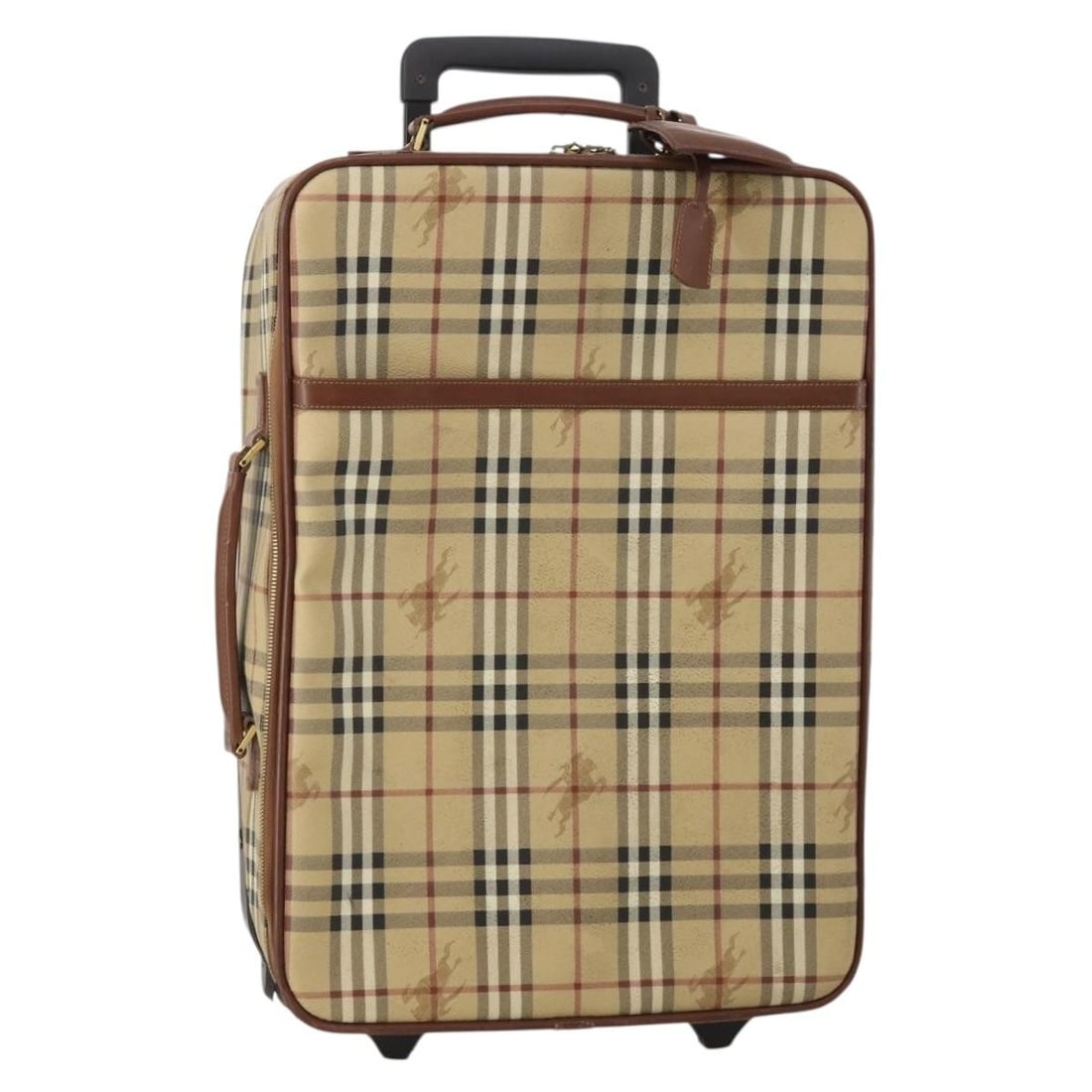 BURBERRY Nova Check Trunk Case Beige PVC Leather with Keys (1 of 18)
