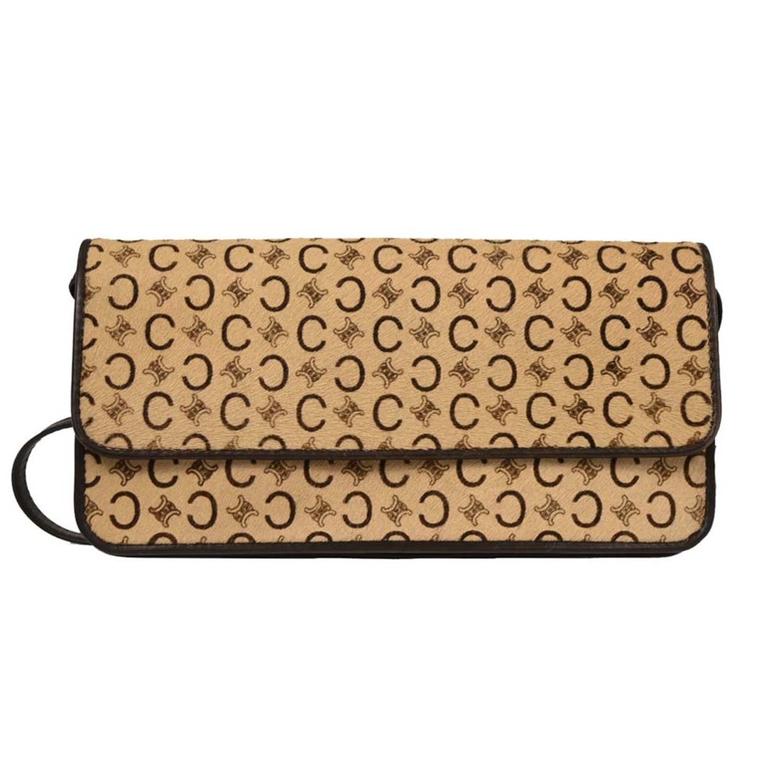 CELINE Macadam Pony Hair Shoulder Bag Beige Italy MC01 1: CELINE Macadam Pony Hair Shoulder Bag Beige Italy MC01 1 Celine C Macadam shoulder bag in beige and brown pony hair and leather. This women's shoulder bag features logo accents, a medium-sized silhoue