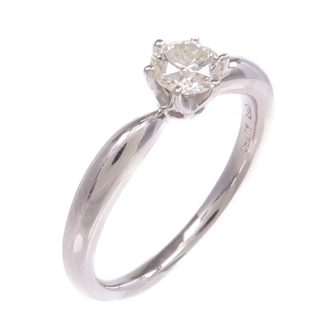 18K White Gold Diamond Ring Size 4.75 Brand JEWELRY: 18K White Gold Diamond Ring Size 4.75 Brand JEWELRY Diamond ring in 18K white gold with a clear diamond main stone. The ring is size 4.75 and has a regular size type. It is described as having reasona