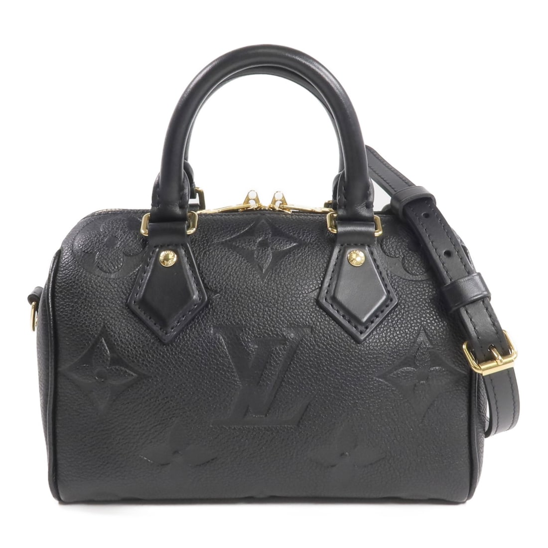 Louis Vuitton M58953 Speedy Bandouliere 20 black Empreinte calfskin bag: Louis Vuitton M58953 Speedy Bandouliere 20 black Empreinte calfskin bag Louis Vuitton Speedy Bandouliere 20 2-way bag in black Monogram Empreinte calfskin. This women's handbag features top handles an