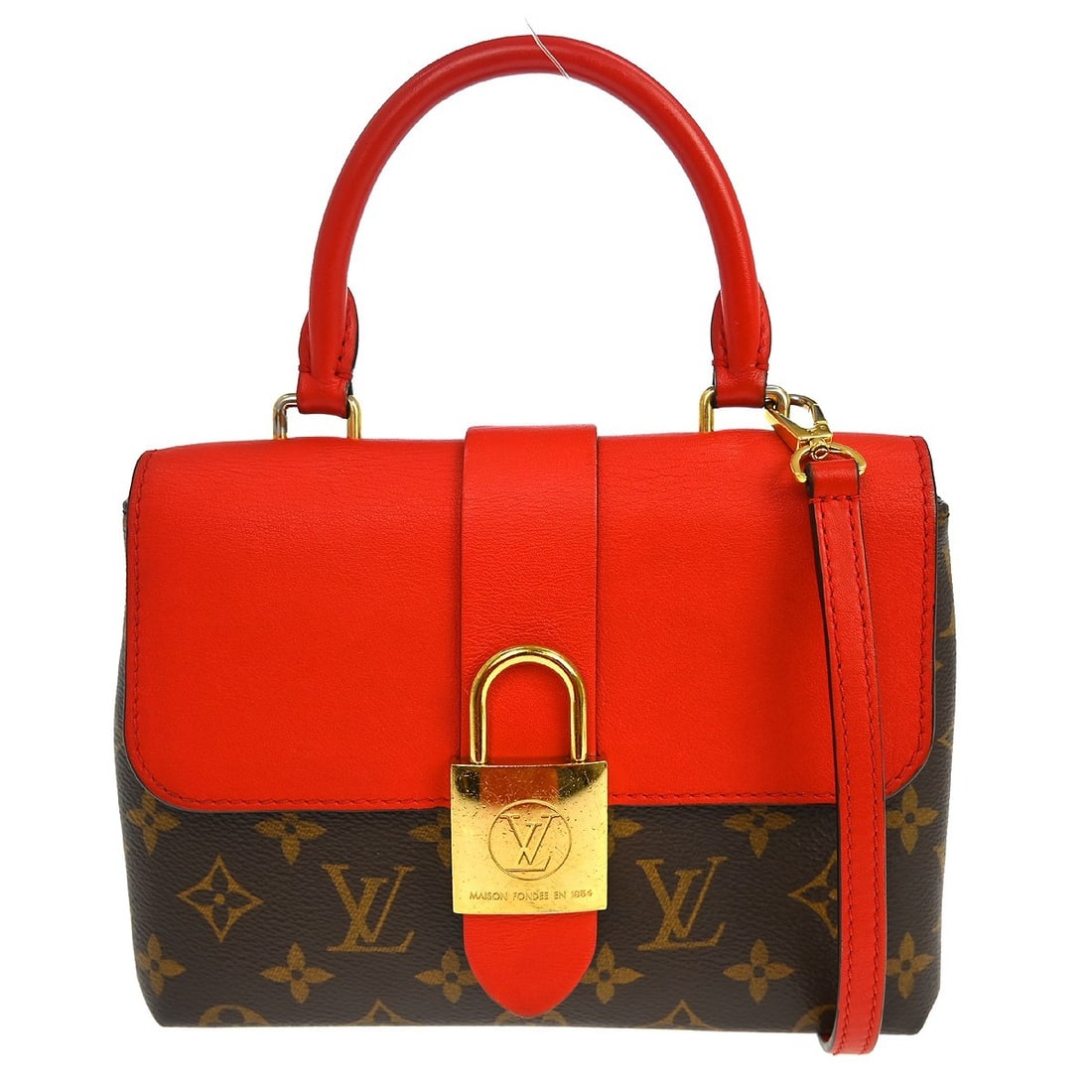 Louis Vuitton Locky handbag in brown monogram canvas: Louis Vuitton Locky handbag in brown monogram canvas Louis Vuitton Locky handbag in brown canvas. This women's bag is made in France and remains in good condition, with light scuffs to the exterior an