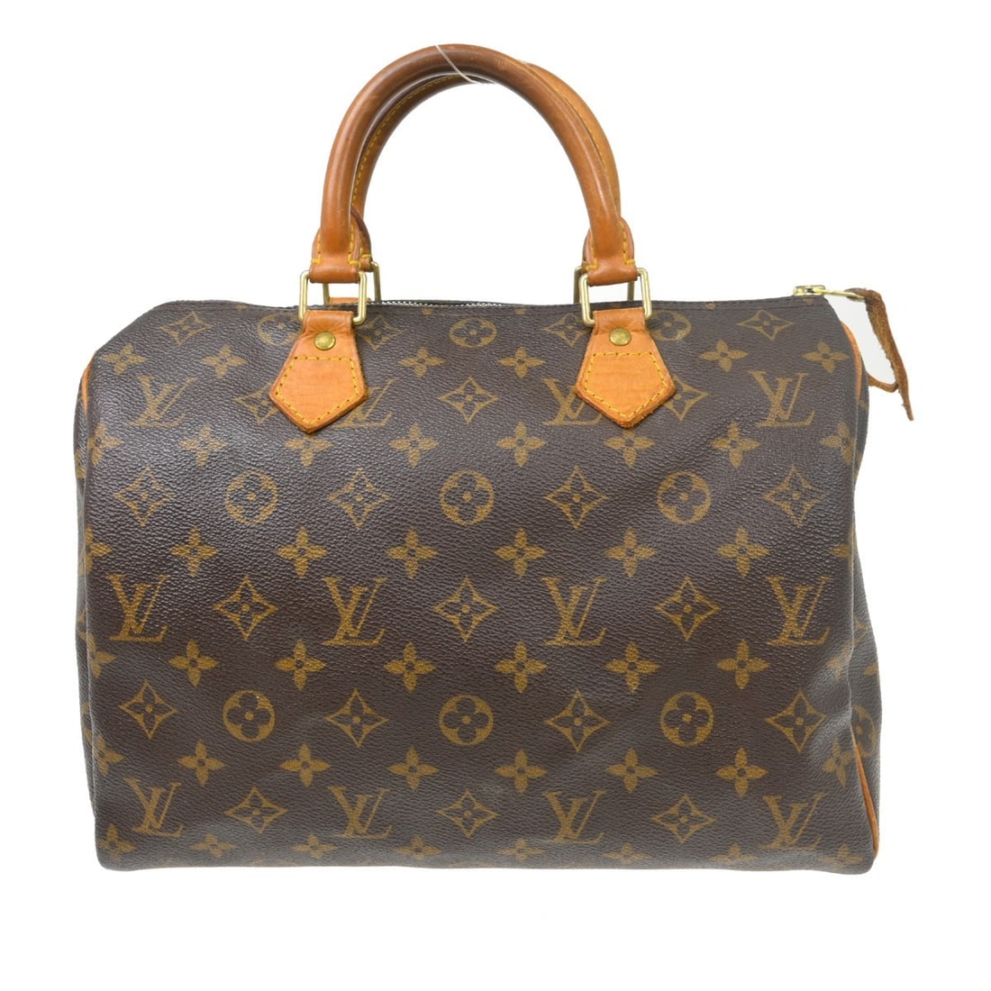 Louis Vuitton Speedy 30 Monogram Canvas Satchel M41526: Louis Vuitton Speedy 30 Monogram Canvas Satchel M41526 Vintage Louis Vuitton Speedy 30 handbag in Monogram canvas with leather trim and double handles. This satchel-style top handle bag features a zip