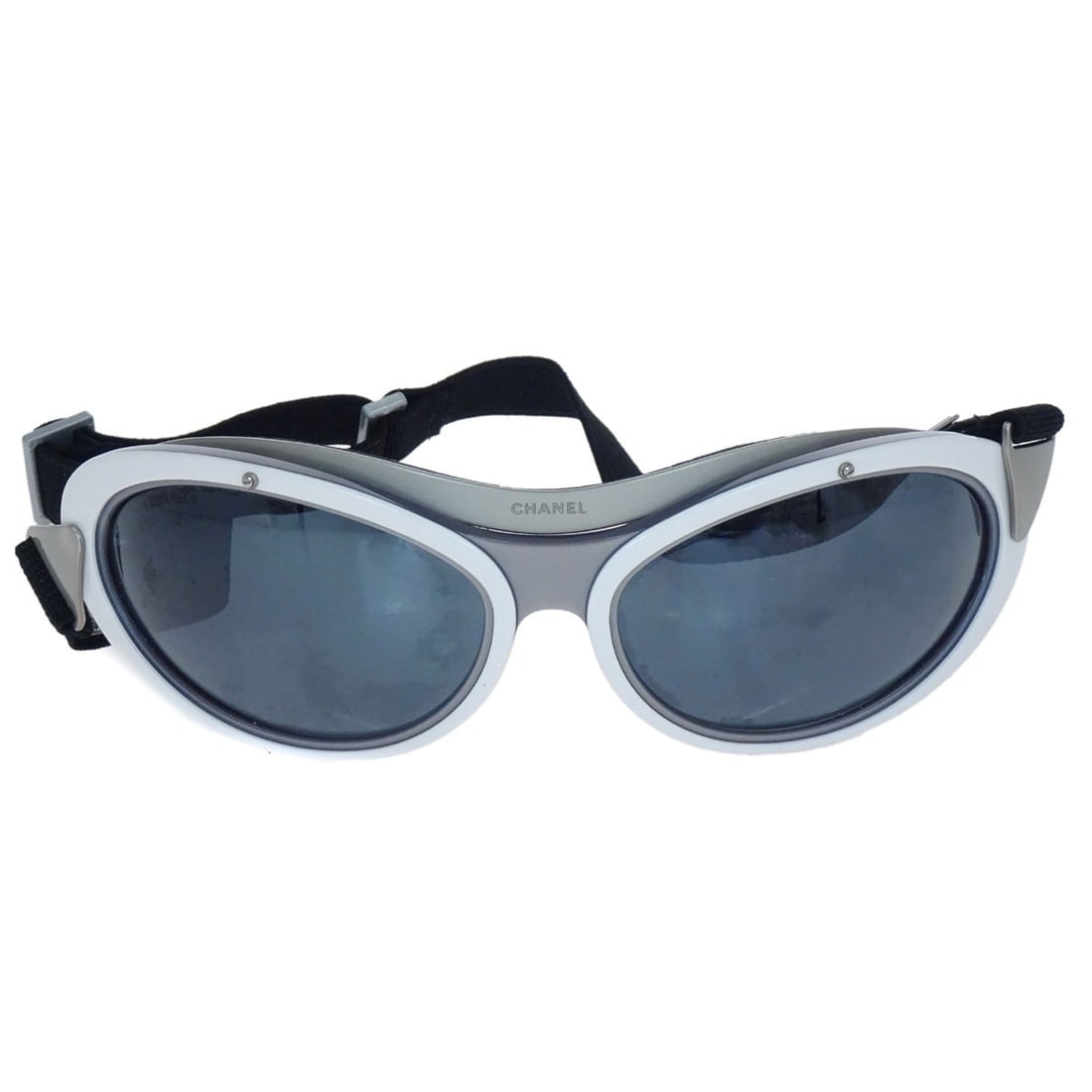 CHANEL CC Logos Black Acrylic Sunglasses for Women: CHANEL CC Logos Black Acrylic Sunglasses for Women Chanel Sport Line sunglasses in black with the CC Logos model design. Made in Italy, this women's eyewear style features black acrylic lenses and an 