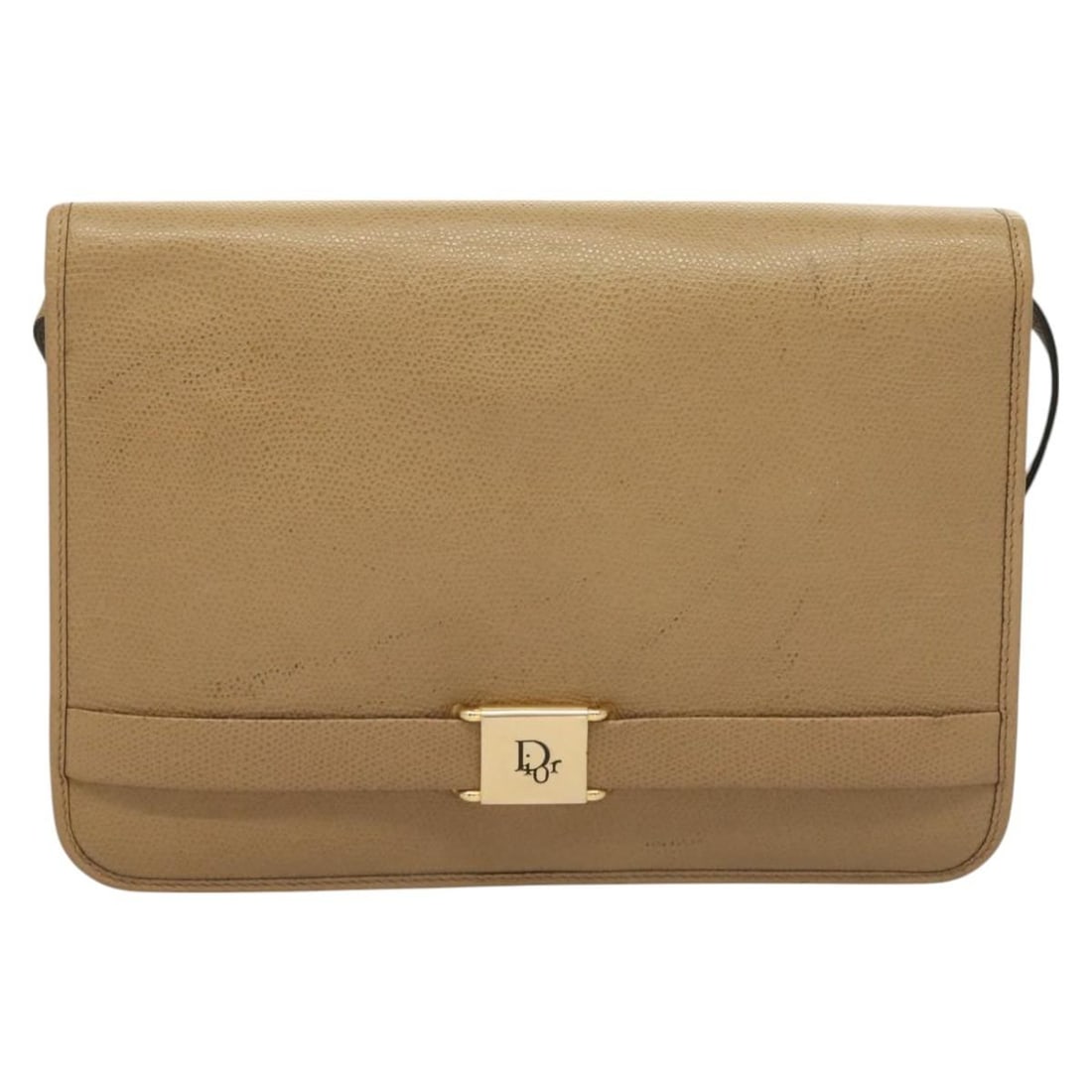 Christian Dior Vintage Honeycomb Shoulder Bag Beige Leather: Christian Dior Vintage Honeycomb Shoulder Bag Beige Leather Vintage Christian Dior leather item for women in beige, made in France. It is in good condition with light wear, light marks, deformation, a