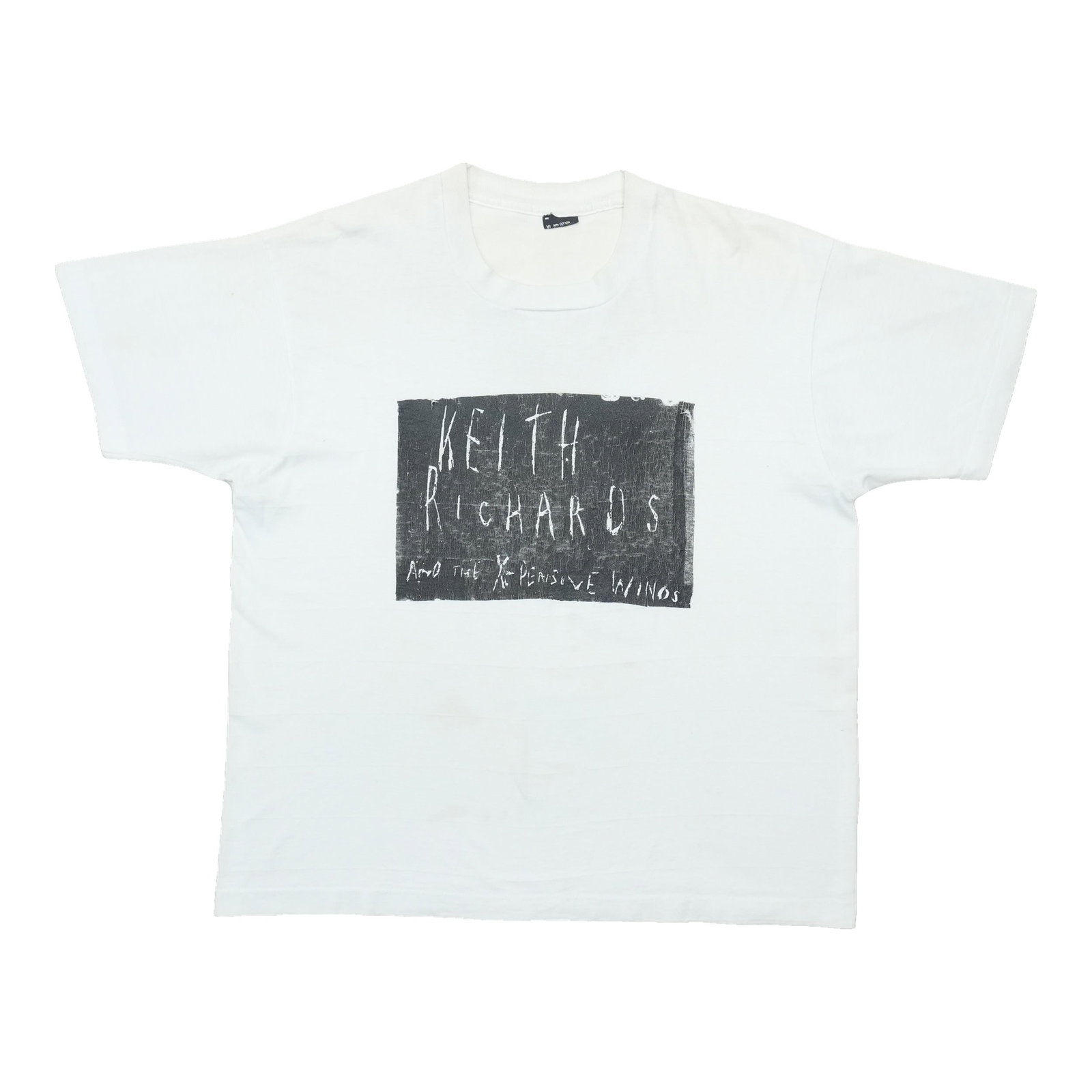 Vintage 1989 Keith Richards X-Pensive Winos White Concert T Shirt (1 of 10)