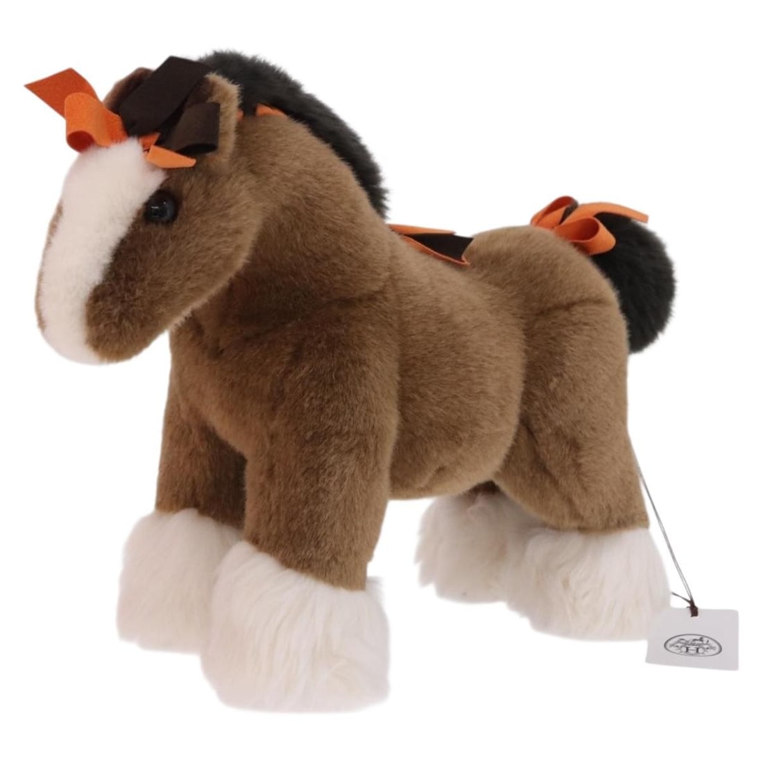 Hermes Elmy PM Brown Polyester Stuffed Dog with Box (1 of 16)