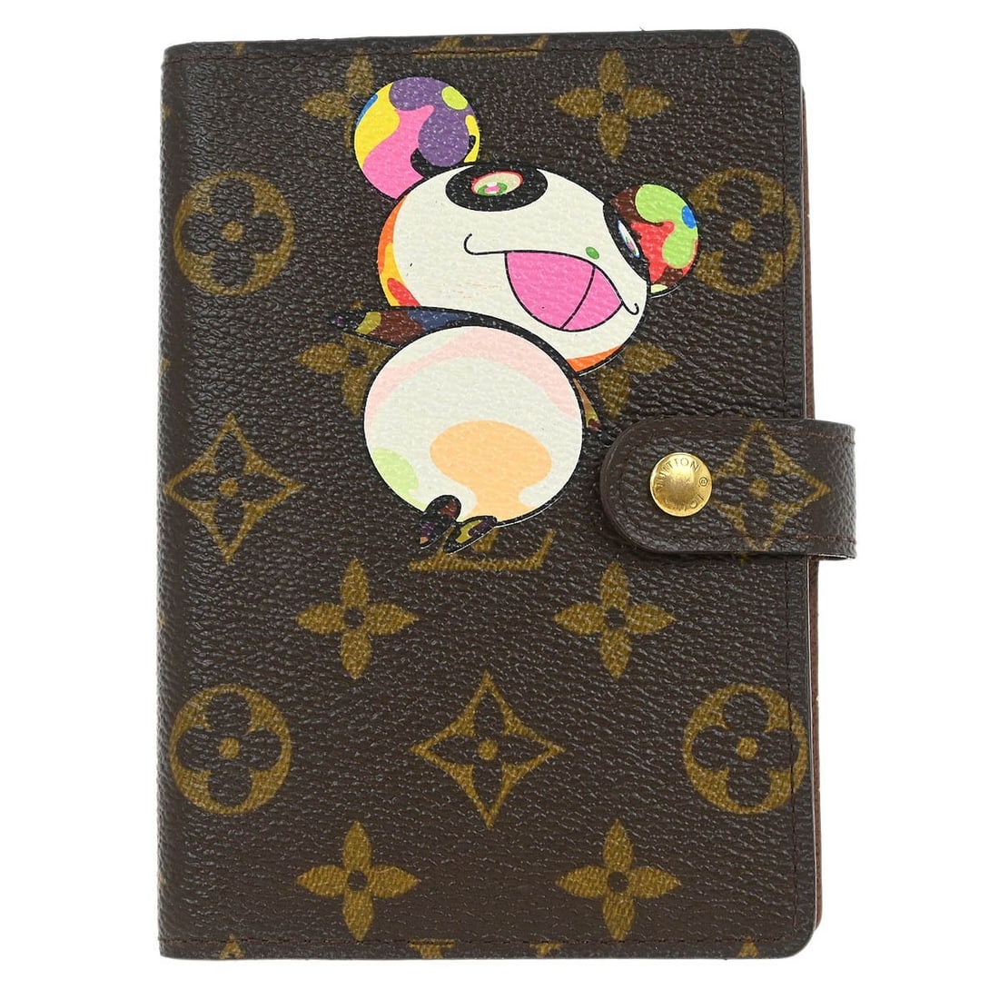 Louis Vuitton Agenda PM Monogram Panda Notebook Cover R20011: Louis Vuitton Agenda PM Monogram Panda Notebook Cover R20011 Louis Vuitton Monogram Panda Agenda PM notebook cover in brown Monogram canvas and leather. Made in Spain, this women's accessory features 
