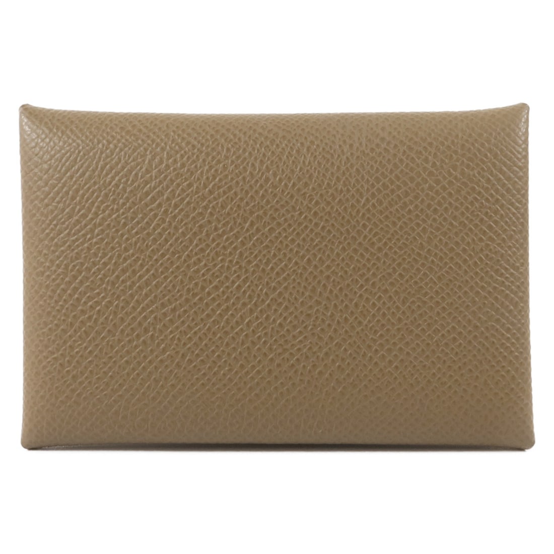 Hermes Calvi Epsom Leather Card Case Etoupe Gray PHW (1 of 14)