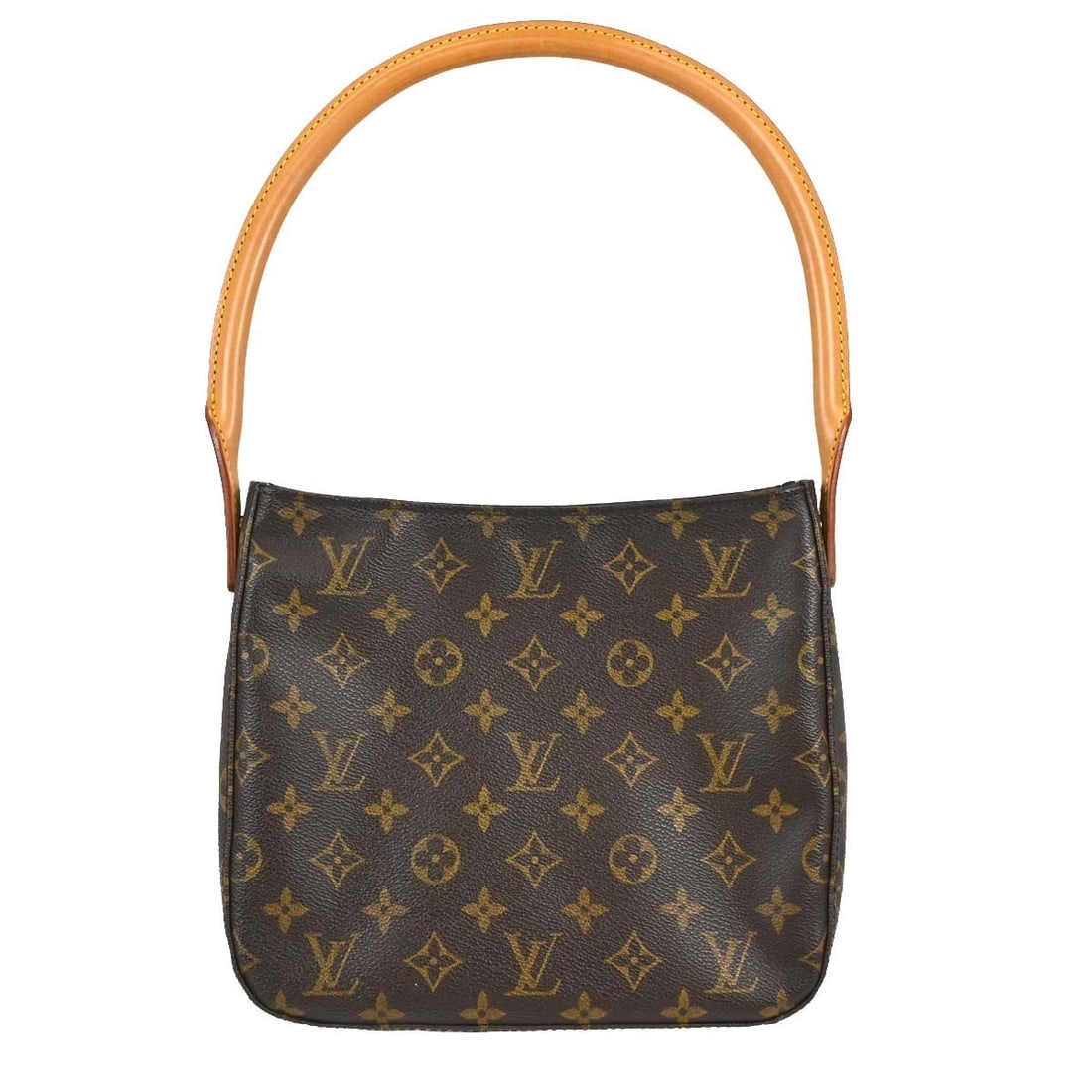 Louis Vuitton Mini Looping MM Monogram Canvas Top Handle Bag: Louis Vuitton Mini Looping MM Monogram Canvas Top Handle Bag Vintage Louis Vuitton Looping MM handbag in brown monogram canvas and leather. This women's top-handle bag features a magnetic closure, log