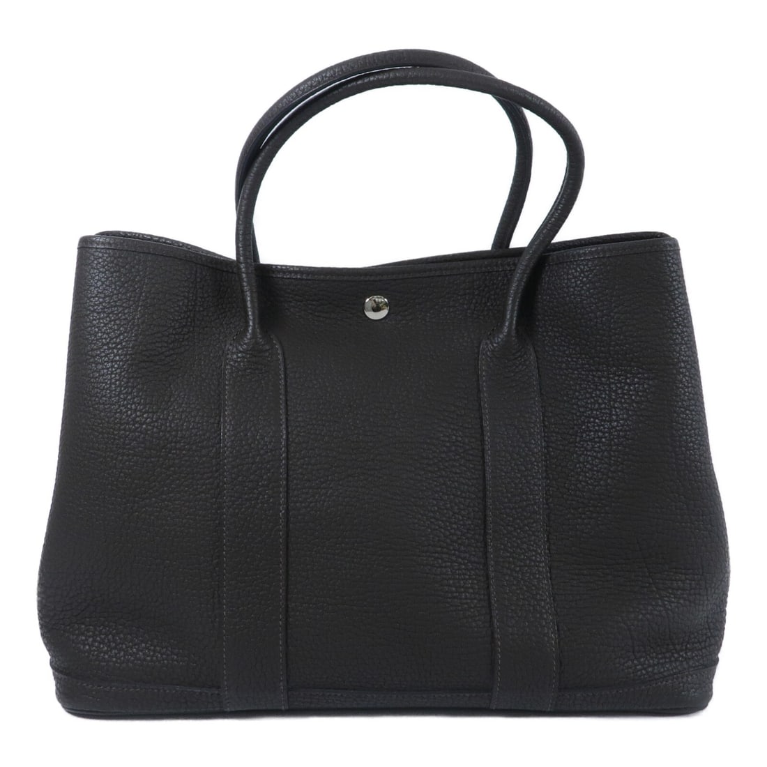 Hermes Garden Party PM Negonda Leather Handbag Chocolat Brown PHW: Hermes Garden Party PM Negonda Leather Handbag Chocolat Brown PHW Hermes Garden Party PM handbag in Chocolat Negonda leather with palladium-tone hardware. Made in France, this women's handbag features
