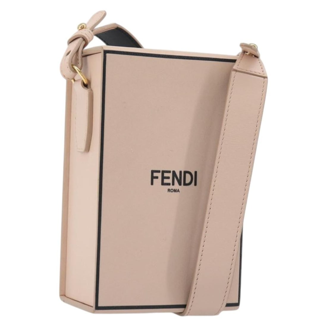 FENDI 8BT339 Leather Pouch Bag Pink Gold Tone: FENDI 8BT339 Leather Pouch Bag Pink Gold Tone Authentic Fendi shoulder pouch in pink leather with gold-tone accents. This women's bag is made in Italy and features a compact silhouette from the 8BT339