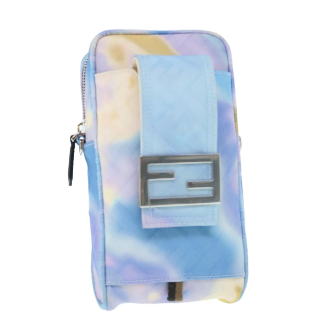 Fendi Zucca Canvas Shoulder Bag in Light Blue with Dust Bag: Fendi Zucca Canvas Shoulder Bag in Light Blue with Dust Bag Authentic FENDI shoulder bag in light blue Zucca canvas with an adjustable shoulder strap and included dust bag. Made in Italy, this women's