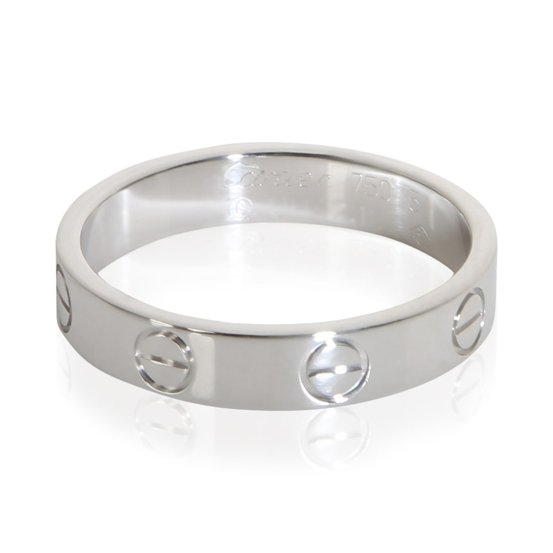 Cartier Small Model Love Ring 18k White Gold Size 5.75 (1 of 4)