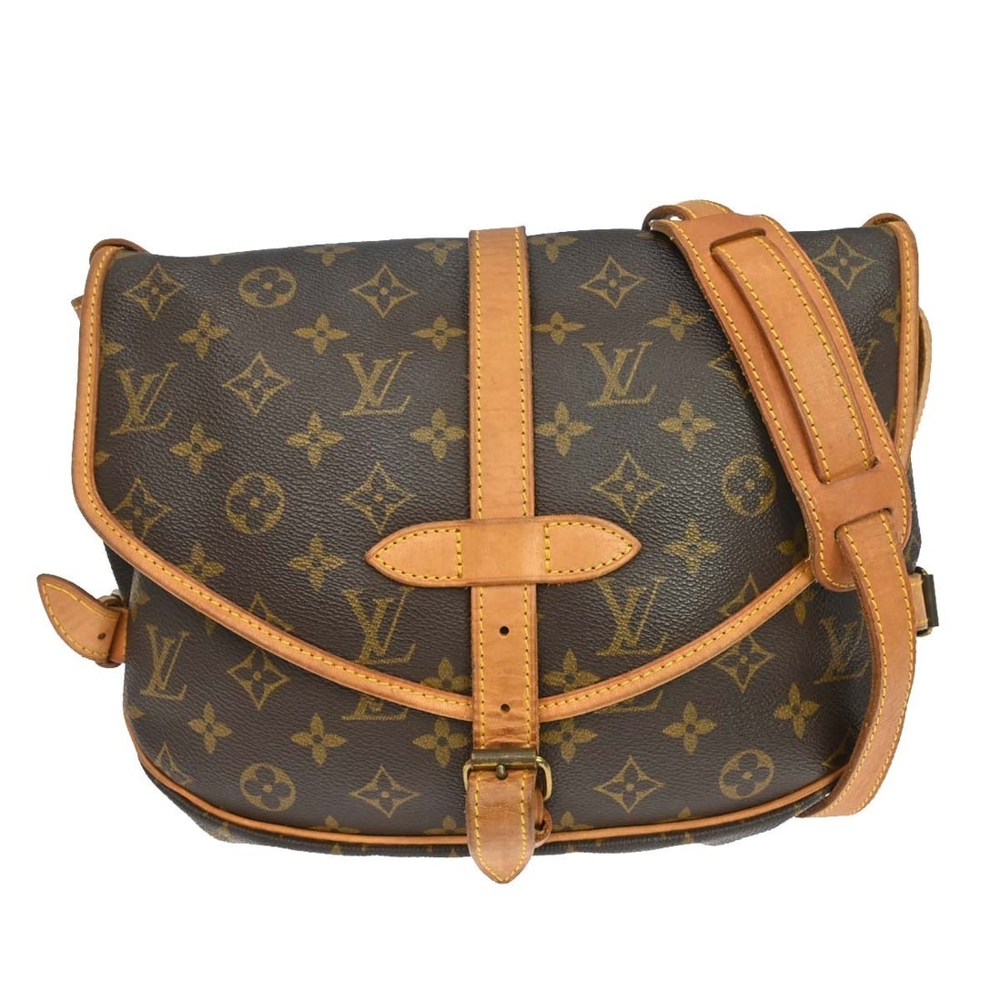 Louis Vuitton Saumur 30 Monogram Shoulder Bag M42256 AR0921 (1 of 15)