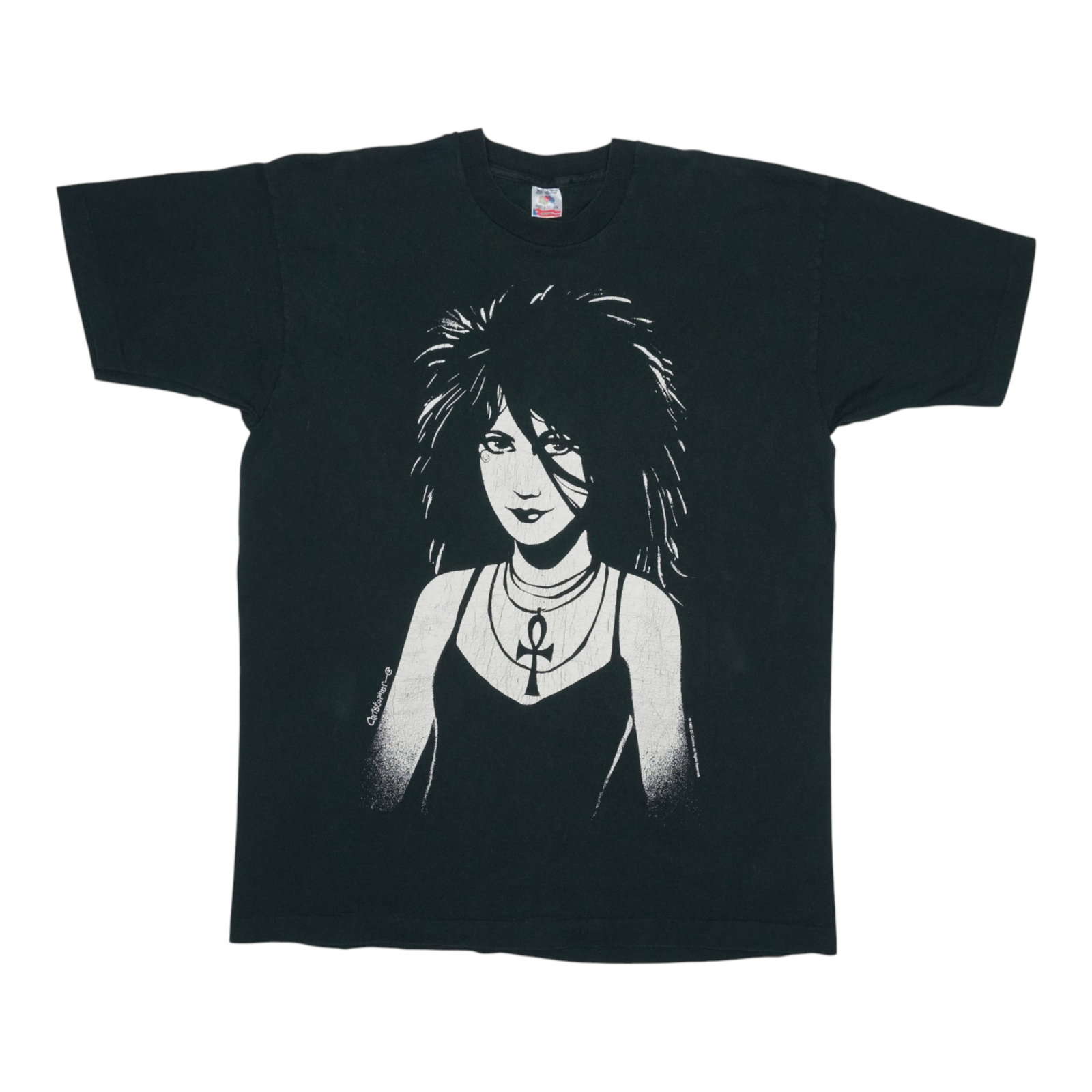 Black 1993 Sandman Death Vintage Cotton T Shirt XL: Black 1993 Sandman Death Vintage Cotton T Shirt XL Authentic original vintage 1993 Sandman Death shirt in black cotton. This Extra Large shirt has no back graphics and is described as being in excelle