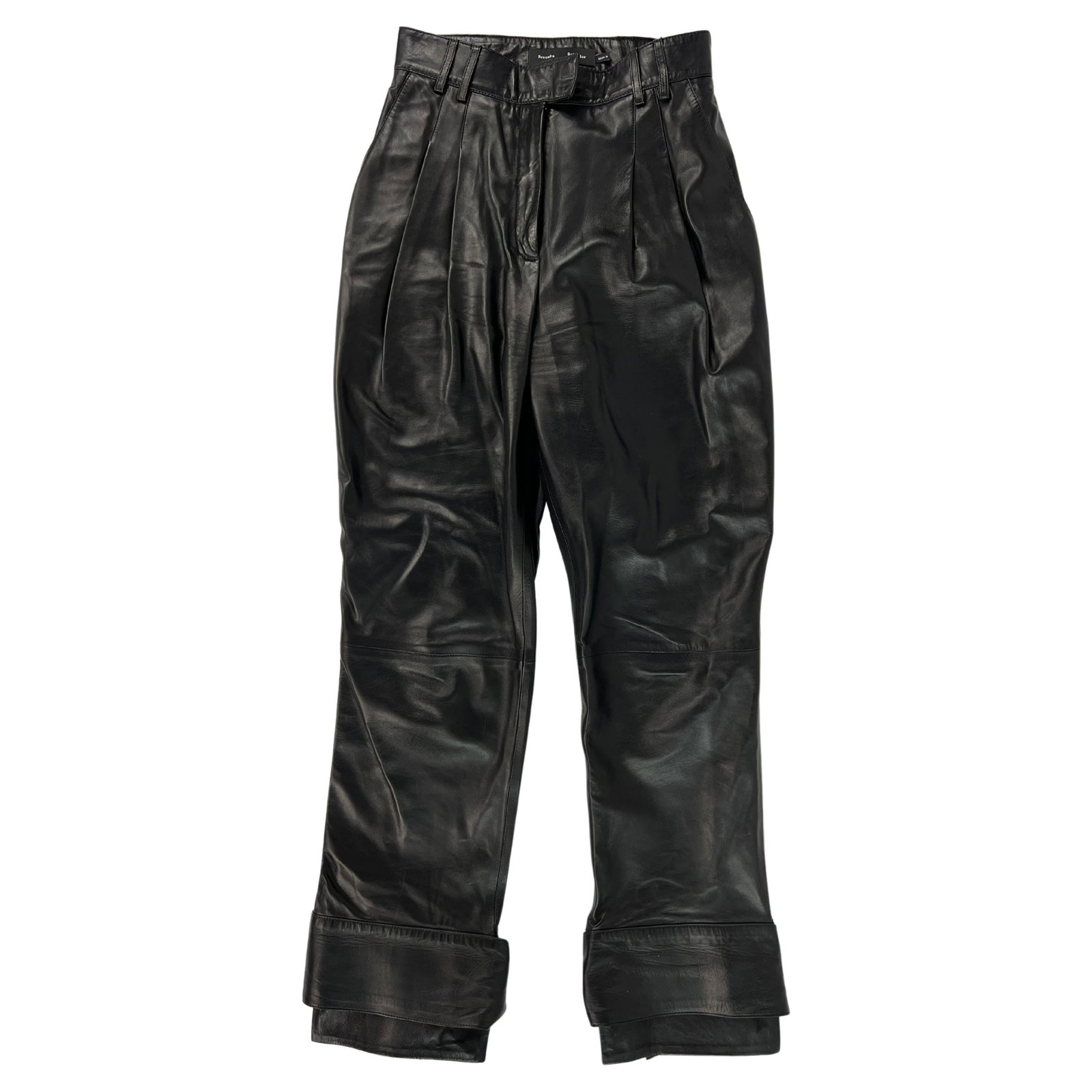 Proenza Schouler lambskin pants black high rise size 6 (1 of 10)