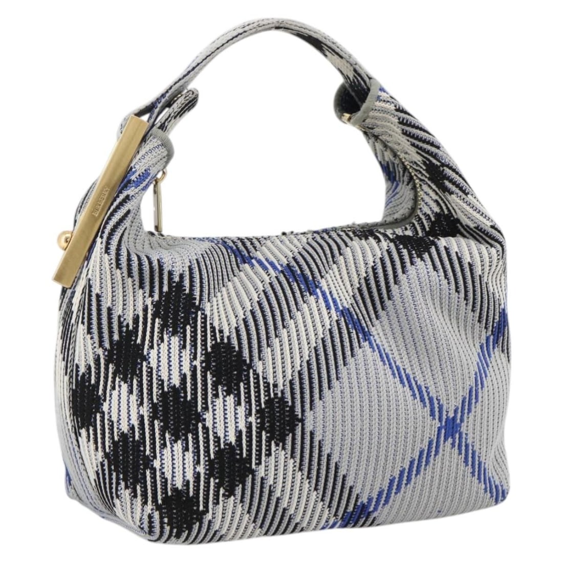 Burberry Nova Check Canvas Hand Bag Light Blue Gold (1 of 18)