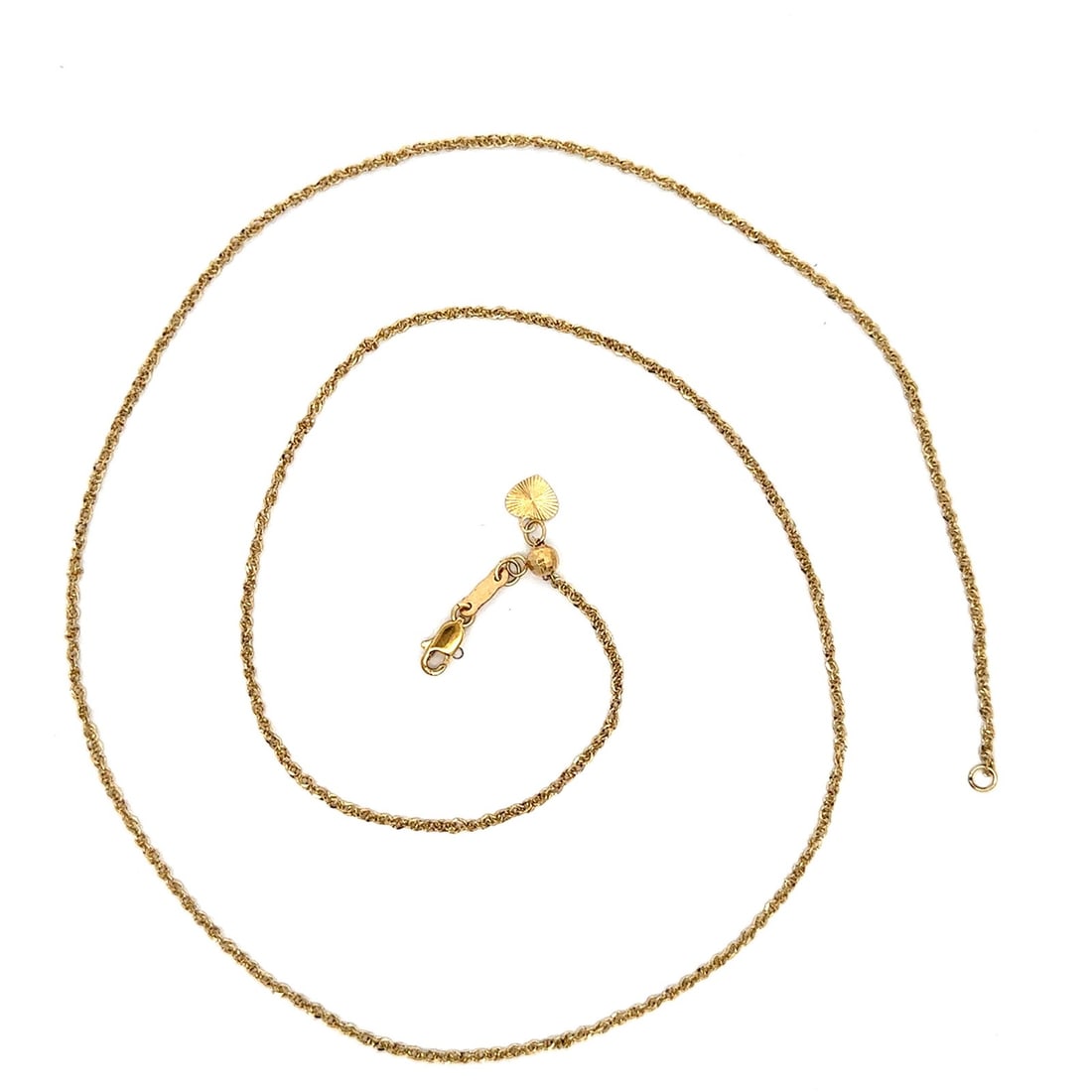 Unbranded 14k Yellow Gold Adjustable Fancy Link Chain Necklace 24 in: Unbranded 14k Yellow Gold Adjustable Fancy Link Chain Necklace 24 in Pre-owned adjustable chain necklace in solid 14k yellow gold with a fancy twisted interlocking link design. This women's necklace f