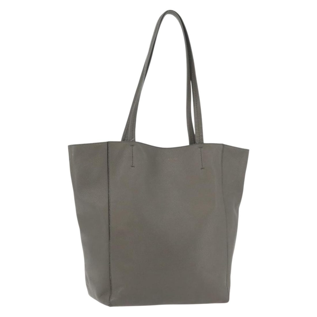 CELINE Cabas Phantom gray silver leather tote bag (1 of 18)