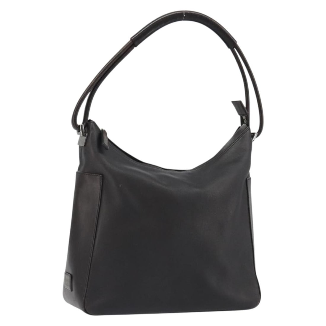 Gucci 001 3766 Brown Leather Shoulder Bag Silver Tone: Gucci 001 3766 Brown Leather Shoulder Bag Silver Tone Gucci shoulder bag in brown leather with silver-tone accents. Made in Italy, this women's bag features a structured shoulder style and comes only 