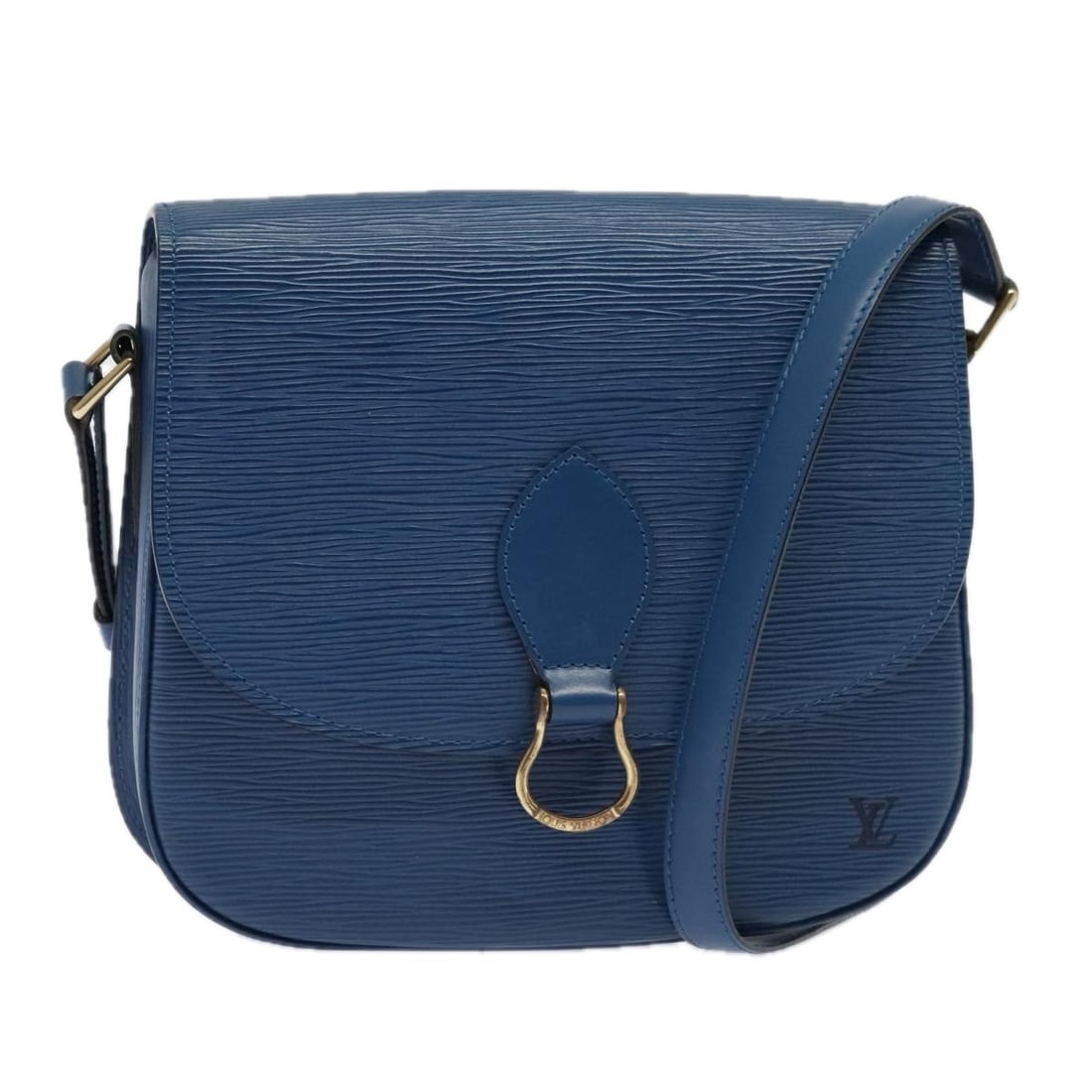 Louis Vuitton Saint Cloud GM Toledo Blue Epi Leather Shoulder Bag M52195: Louis Vuitton Saint Cloud GM Toledo Blue Epi Leather Shoulder Bag M52195 Louis Vuitton Saint Cloud GM shoulder bag in Epi leather and Toledo Blue, made in France. This women's bag features a shoulder 