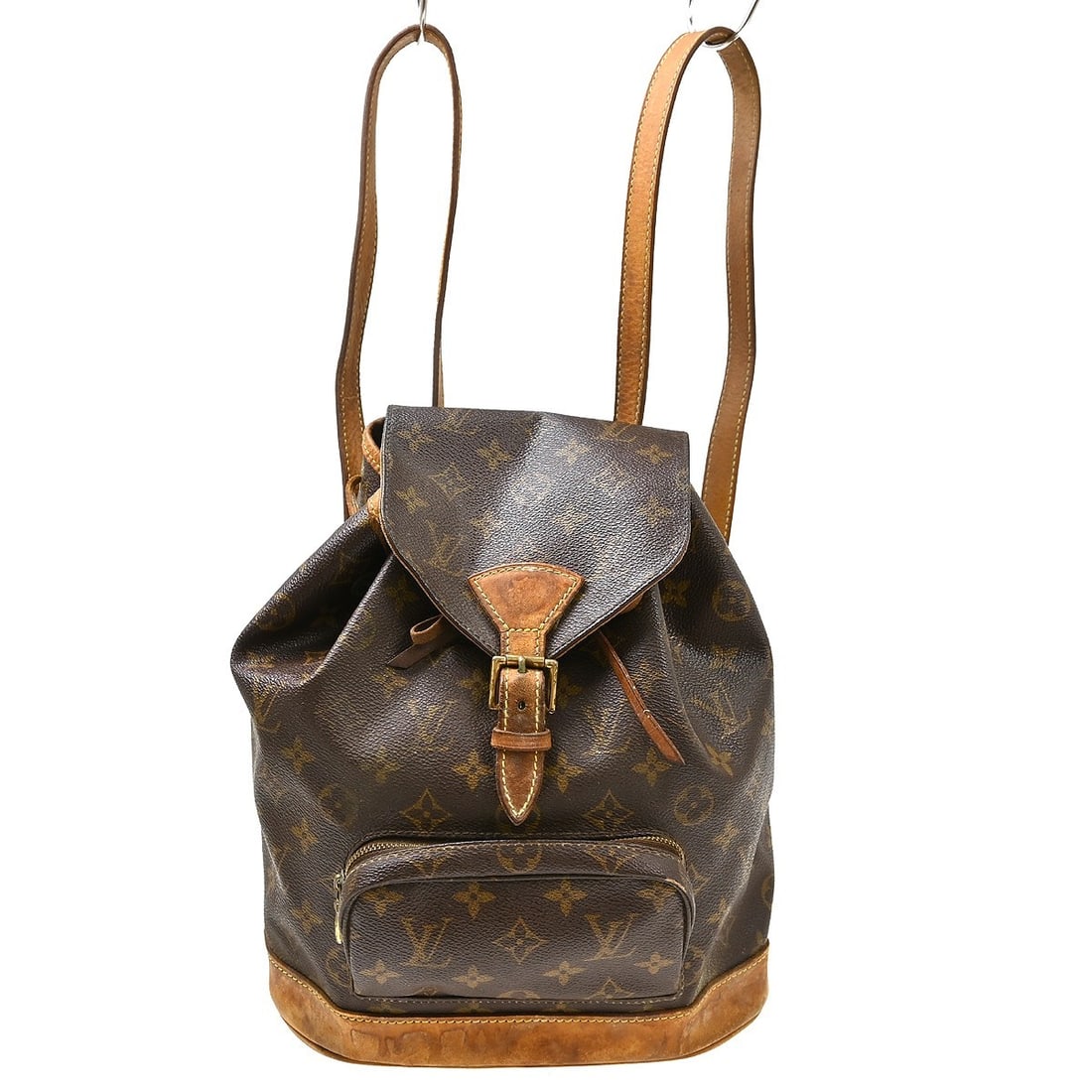Louis Vuitton Montsouris MM Monogram Canvas Backpack M51136: Louis Vuitton Montsouris MM Monogram Canvas Backpack M51136 Louis Vuitton Montsouris MM backpack bag in Monogram canvas and leather, made in France. It features a flap buckle drawstring closure, adjus