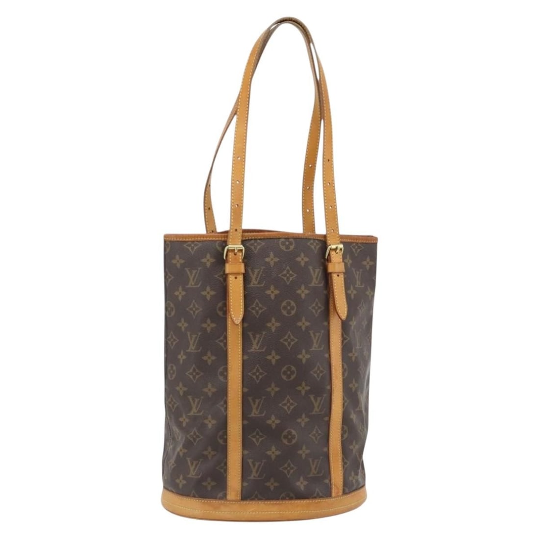 Louis Vuitton M42236 Bucket GM Monogram Canvas Shoulder Bag: Louis Vuitton M42236 Bucket GM Monogram Canvas Shoulder Bag Authentic Louis Vuitton Monogram Bucket GM shoulder bag in monogram canvas. This women's bag features the classic bucket silhouette with an 