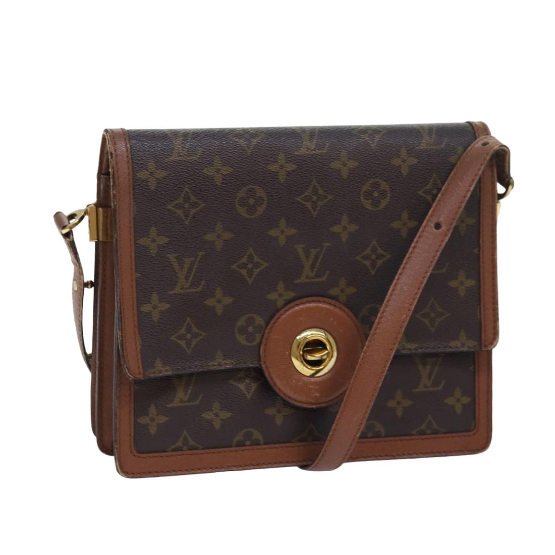 Louis Vuitton M51372 Raspail Monogram Canvas Shoulder Bag: Louis Vuitton M51372 Raspail Monogram Canvas Shoulder Bag Louis Vuitton Monogram Raspail Shoulder Bag in Monogram Canvas, made in France. This women's shoulder bag features the Monogram exterior and c