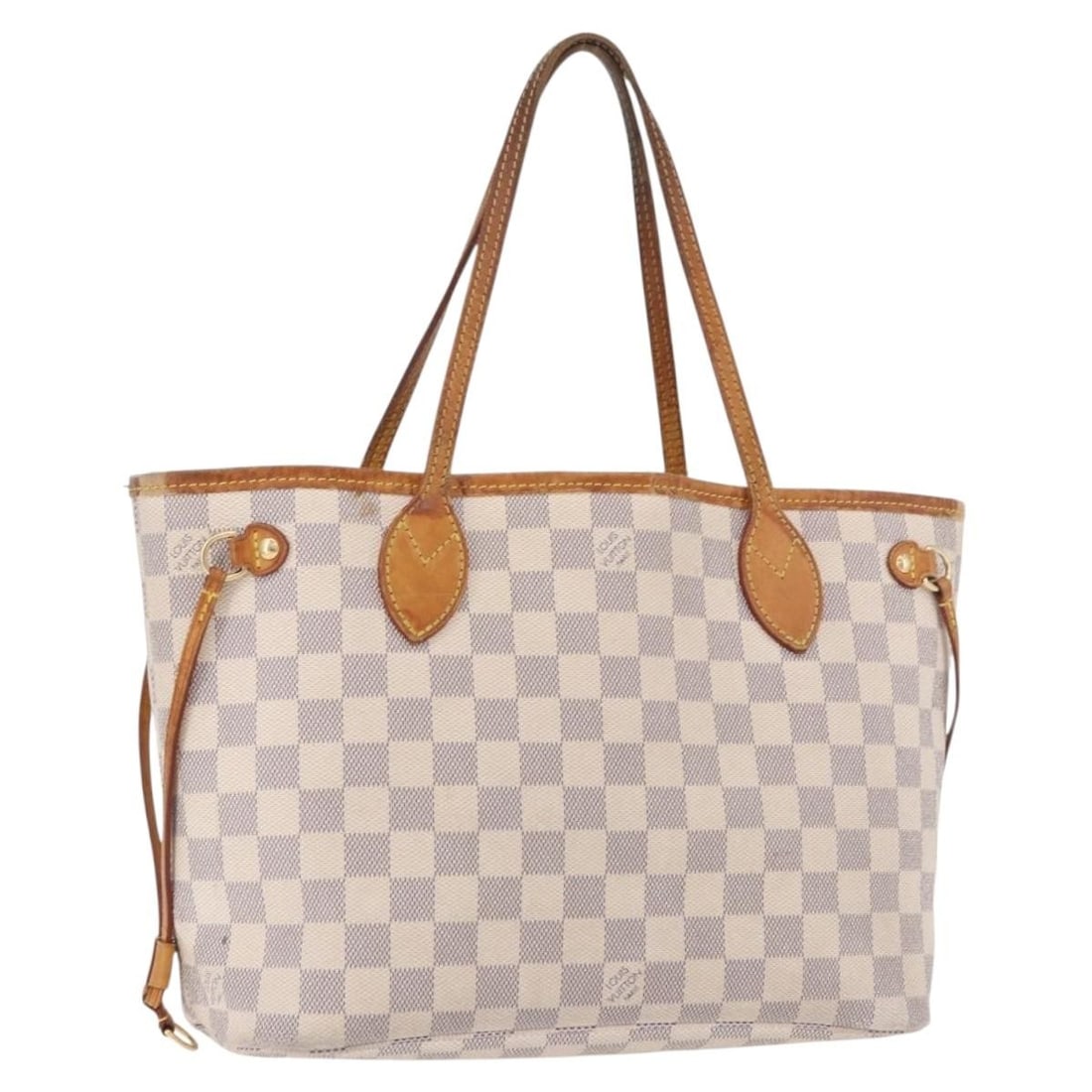 Louis Vuitton Neverfull PM Damier Azur Canvas Tote N41362: Louis Vuitton Neverfull PM Damier Azur Canvas Tote N41362 Louis Vuitton Neverfull PM tote bag in Damier Azur canvas. This women's tote is made in France and includes only the bag shown; the item box a