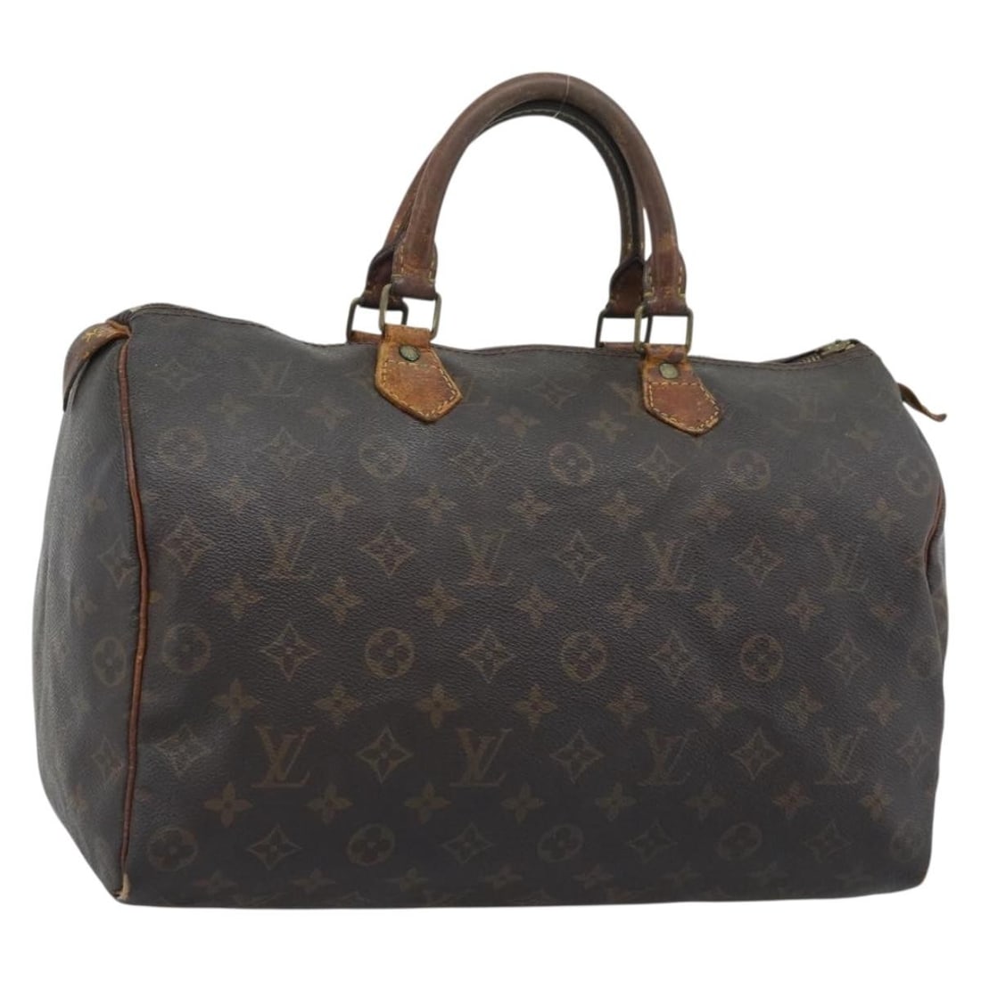 Louis Vuitton M41524 Speedy 35 Monogram Canvas Handbag: Louis Vuitton M41524 Speedy 35 Monogram Canvas Handbag Louis Vuitton Speedy 35 handbag in Monogram canvas, model M41524, made in France. This women's handbag is sold as the bag only; the item box and 
